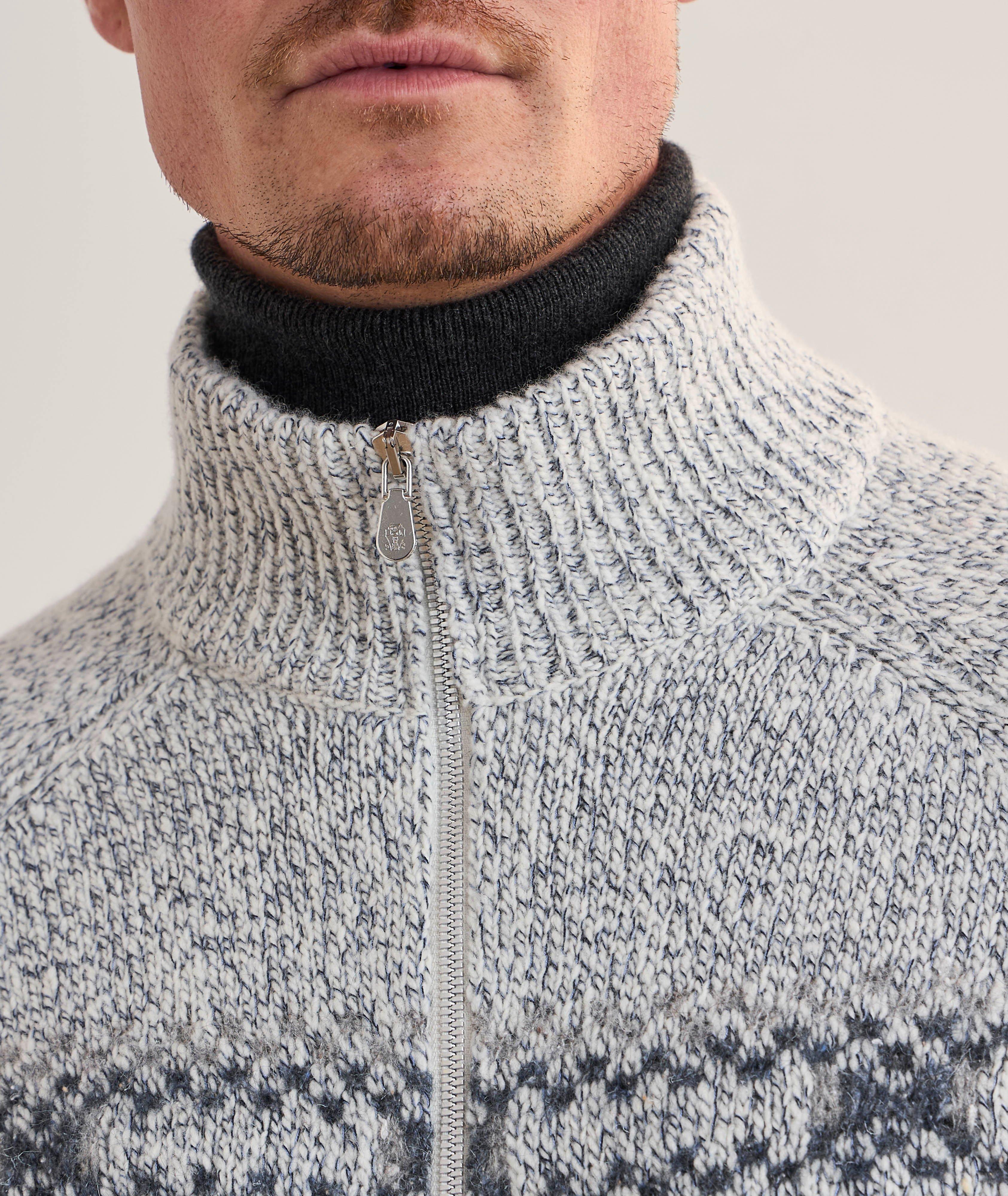 Mélange Fair Isle Full-Zip Cardigan image 3