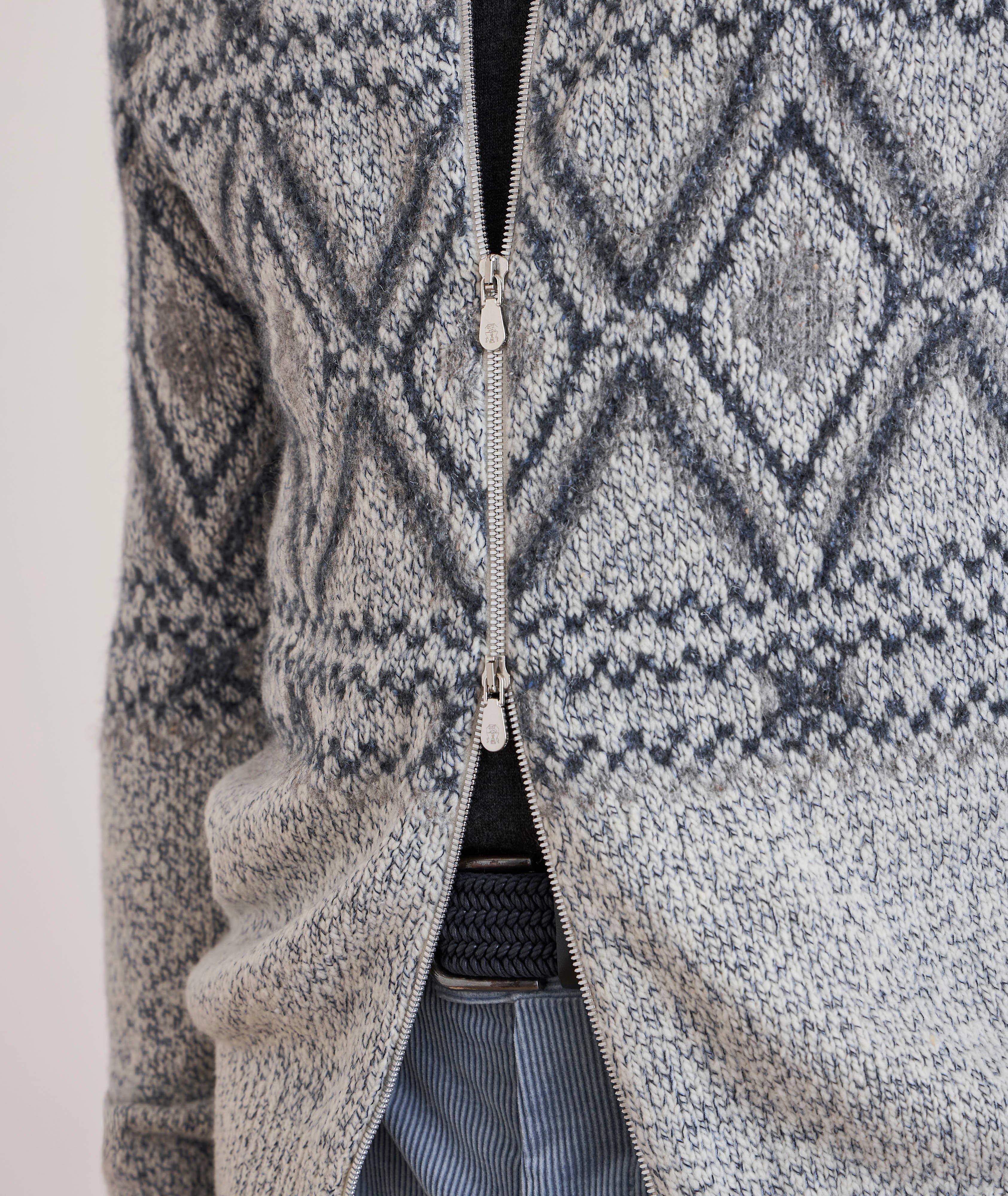 Mélange Fair Isle Full-Zip Cardigan image 4