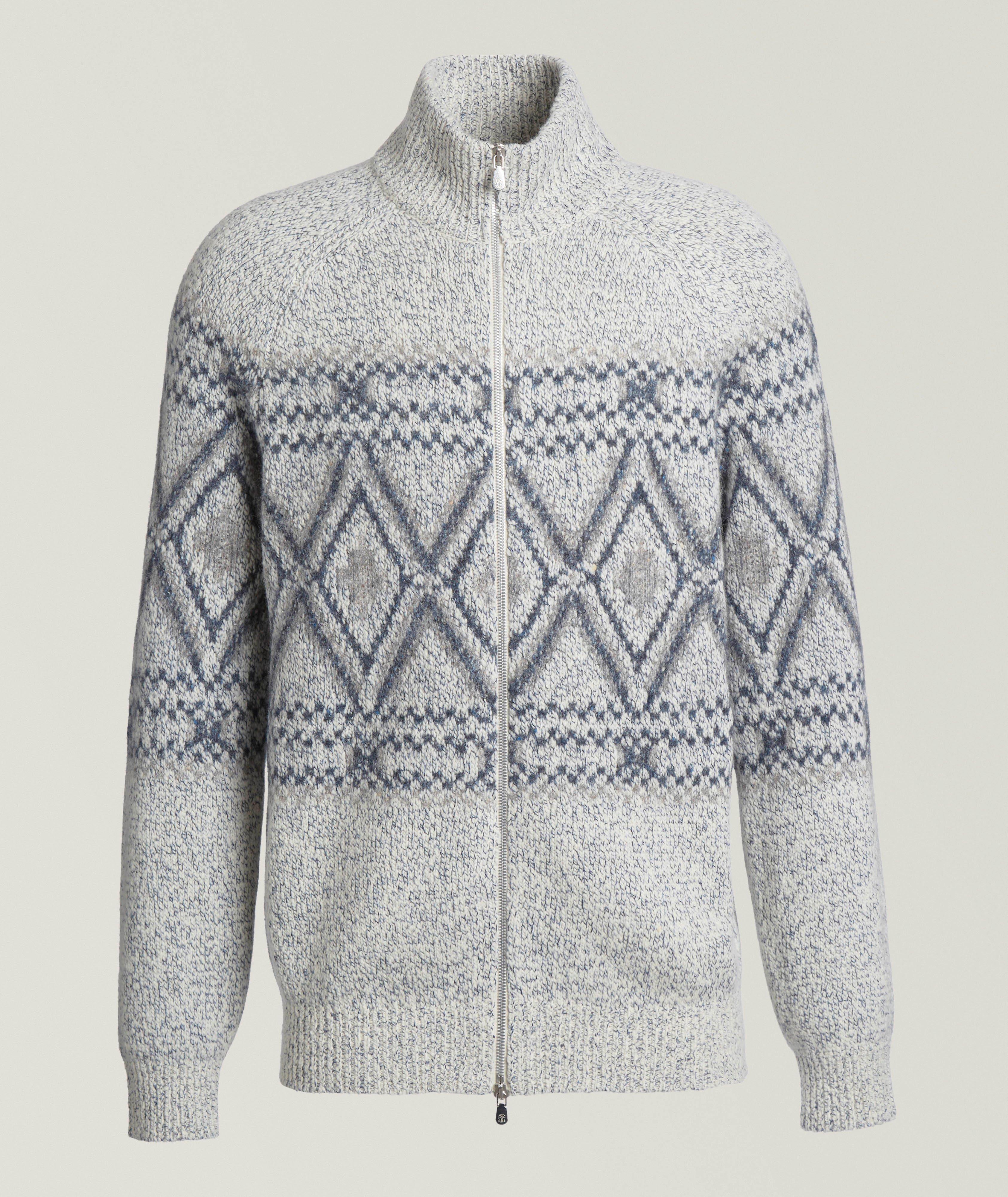 Mélange Fair Isle Full-Zip Cardigan image 0