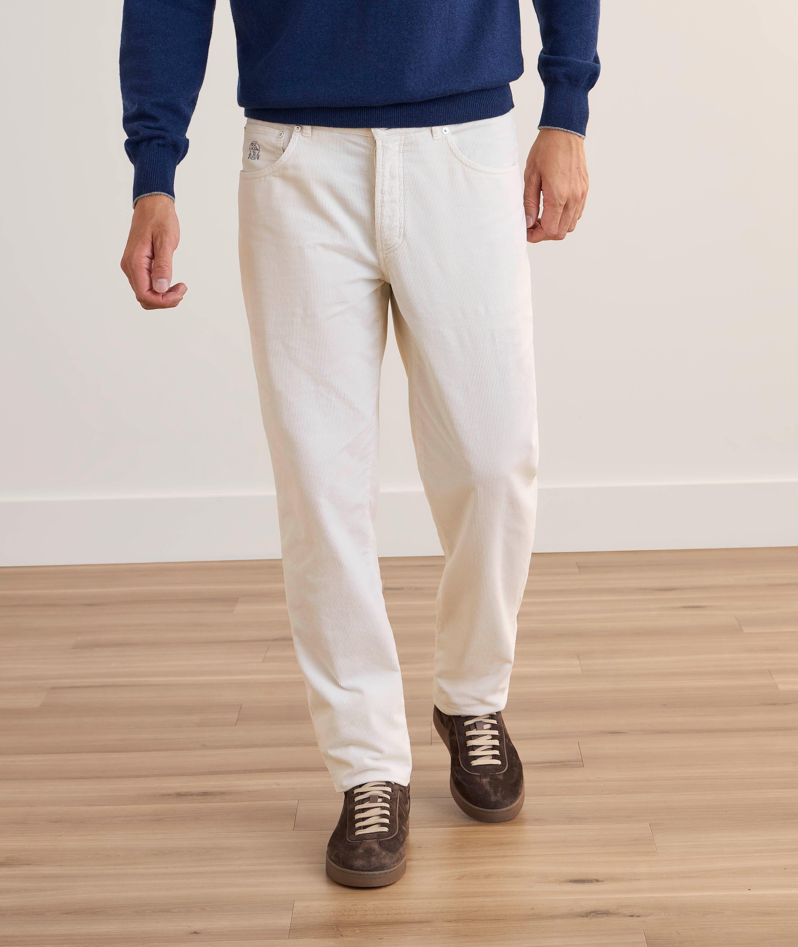 Pantalon en velours côtelé de coupe italienne image 1