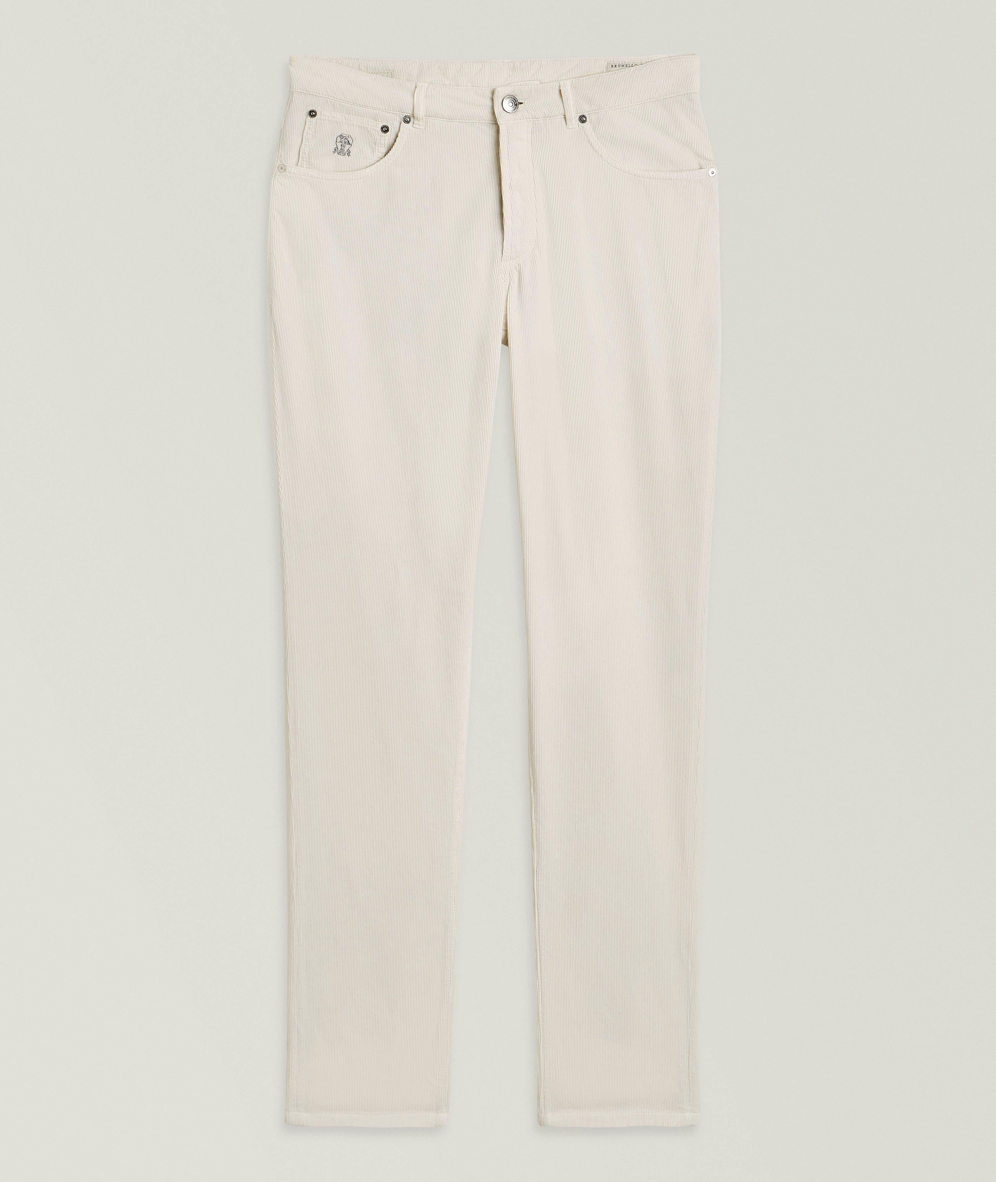 Pantalon en velours côtelé de coupe italienne image 0