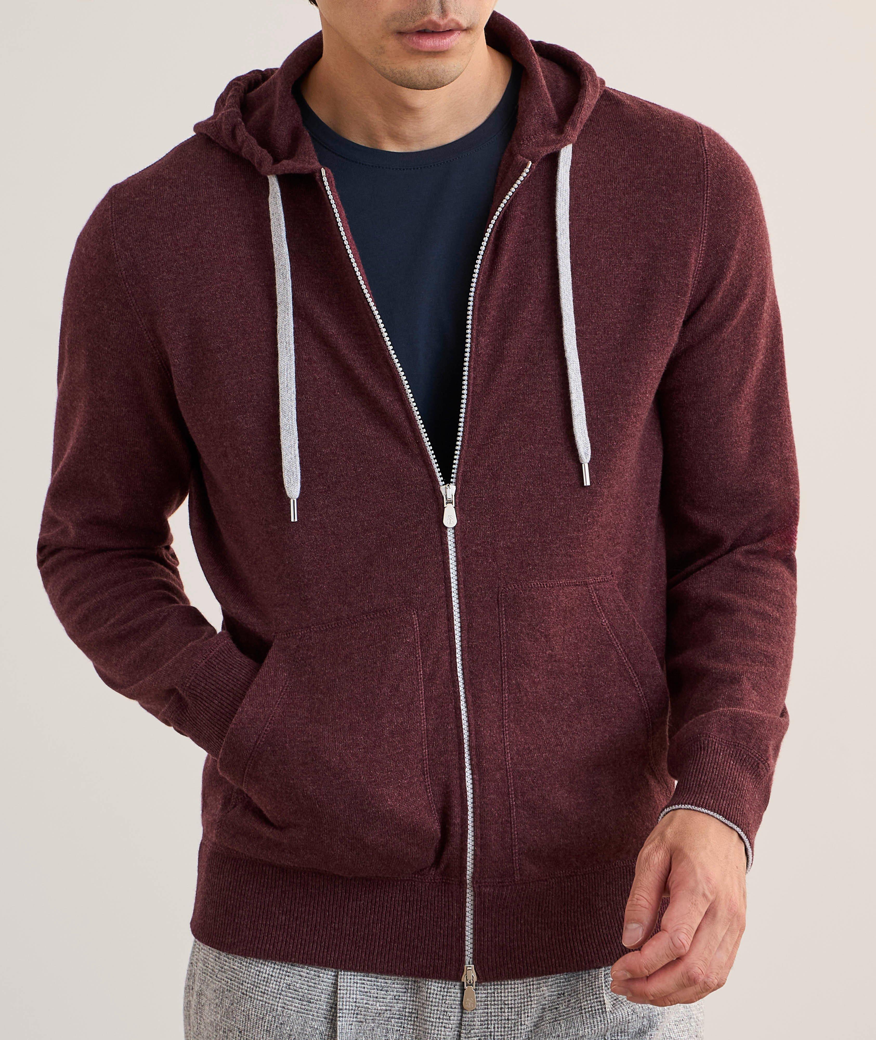 Cashmere Full-Zip Hooded Sweater image 1