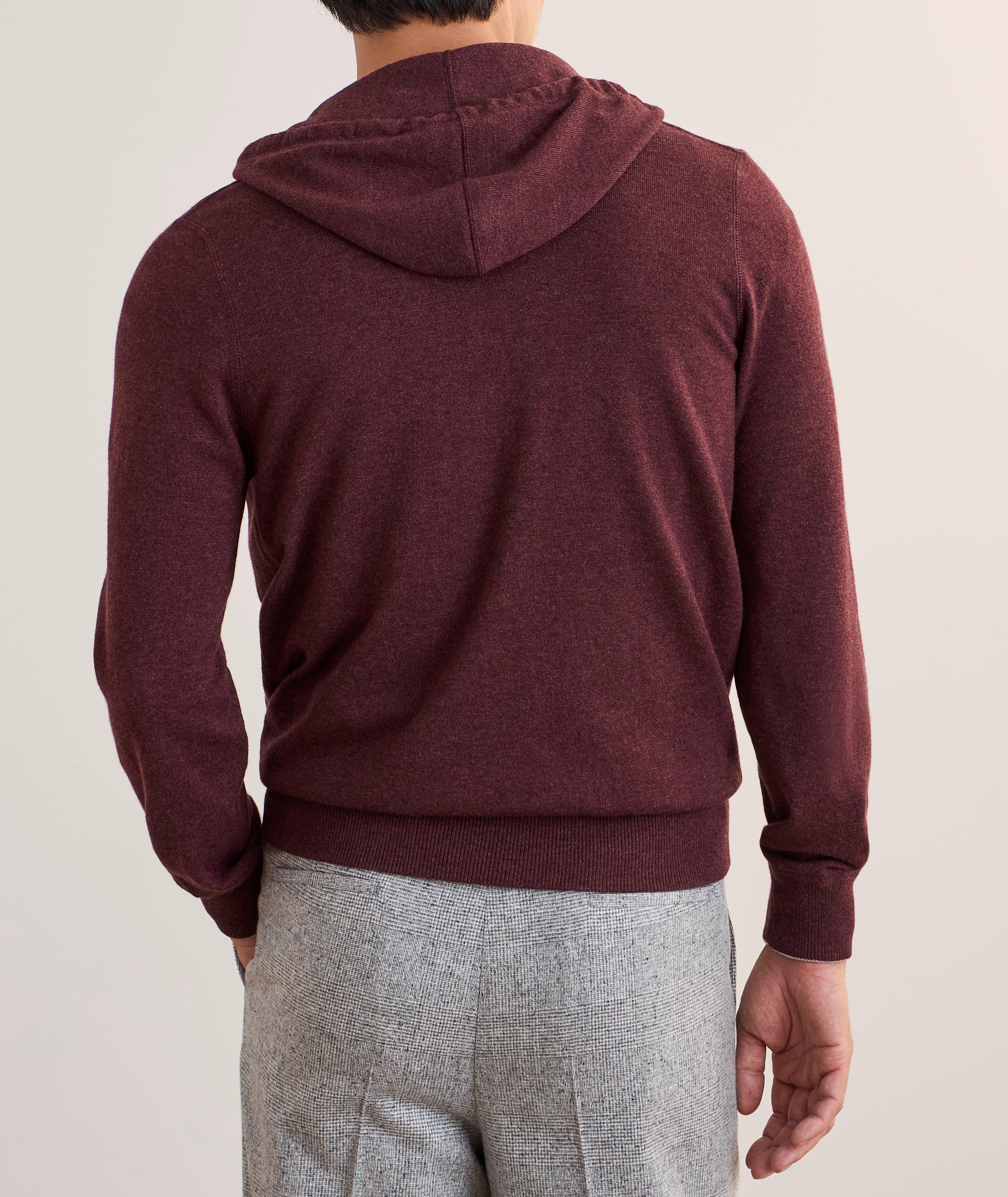 Cashmere Full-Zip Hooded Sweater image 2