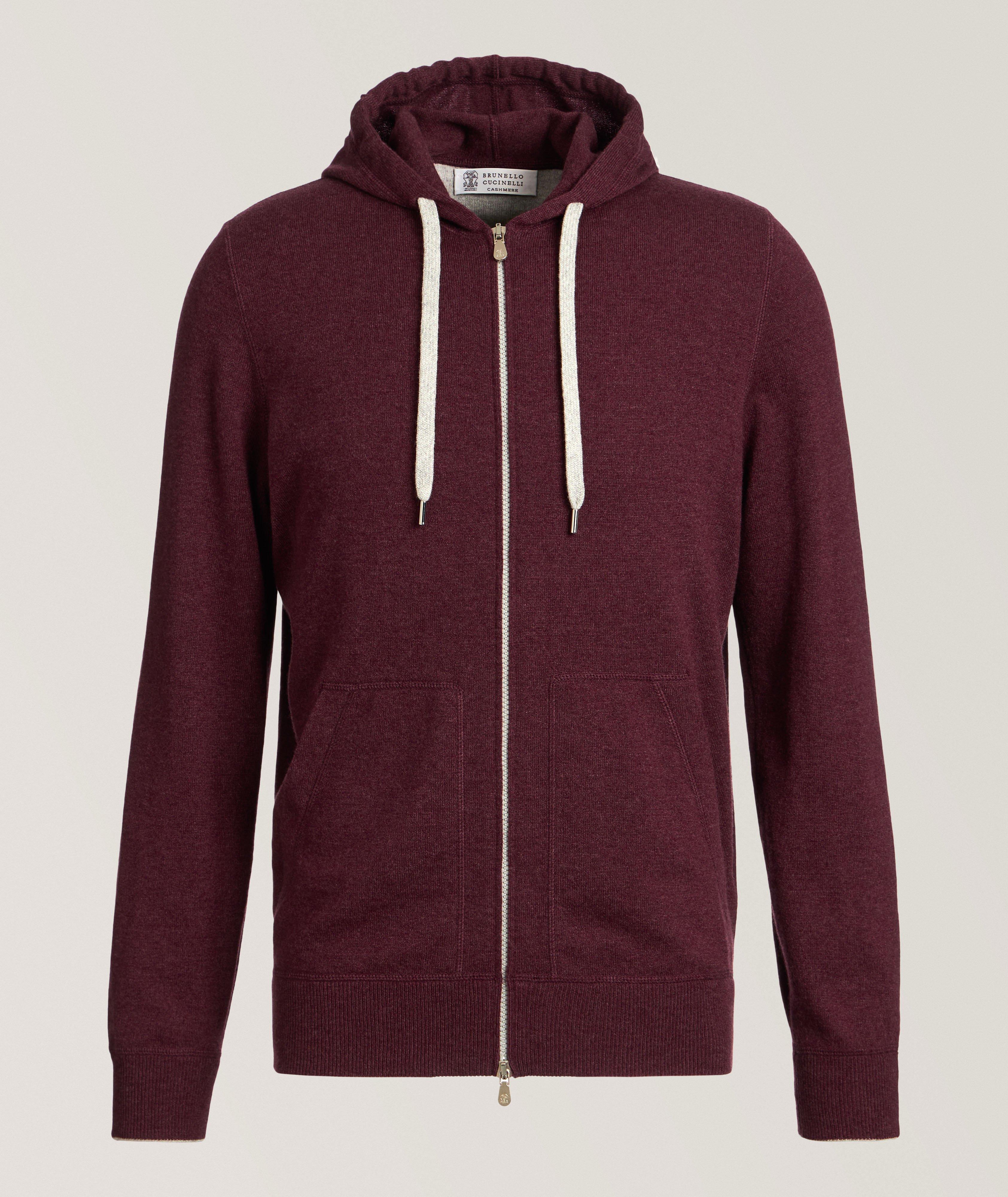 Cashmere Full-Zip Hooded Sweater image 0