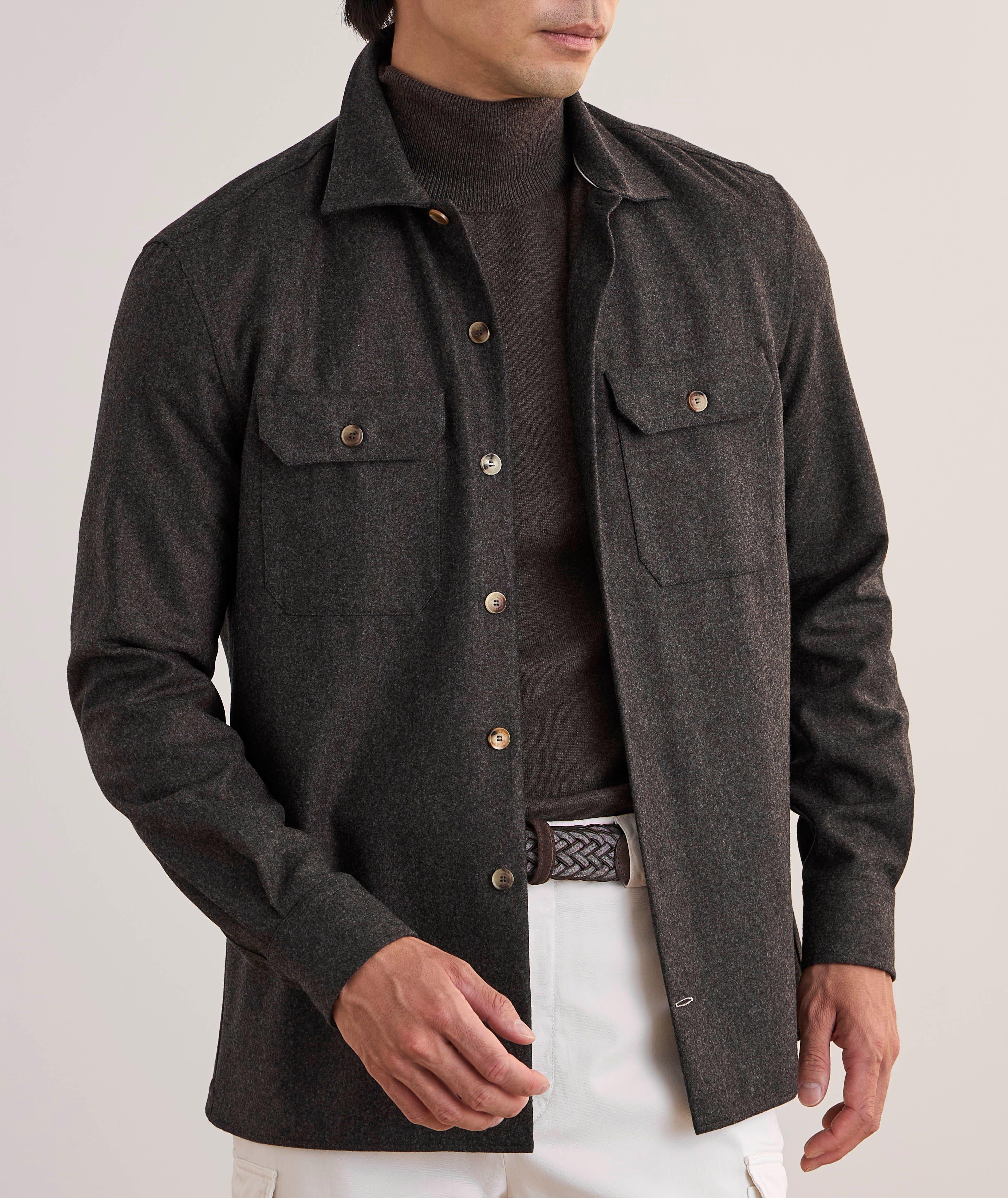 ブルゾン Brunello Cucinelli Wool Overshirt Gray Wool Overshirt | BRUNELLO CUCINELLI | MR PORTER