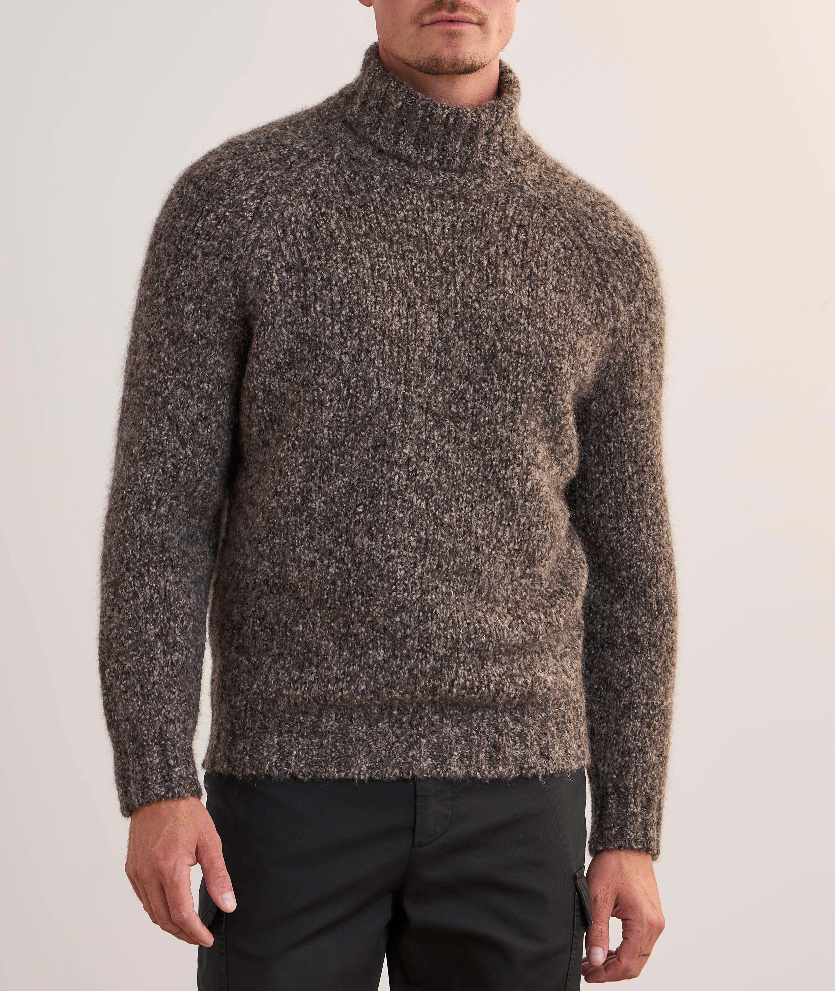 Mélange Alpaca-Blend Turtleneck Sweater  image 1