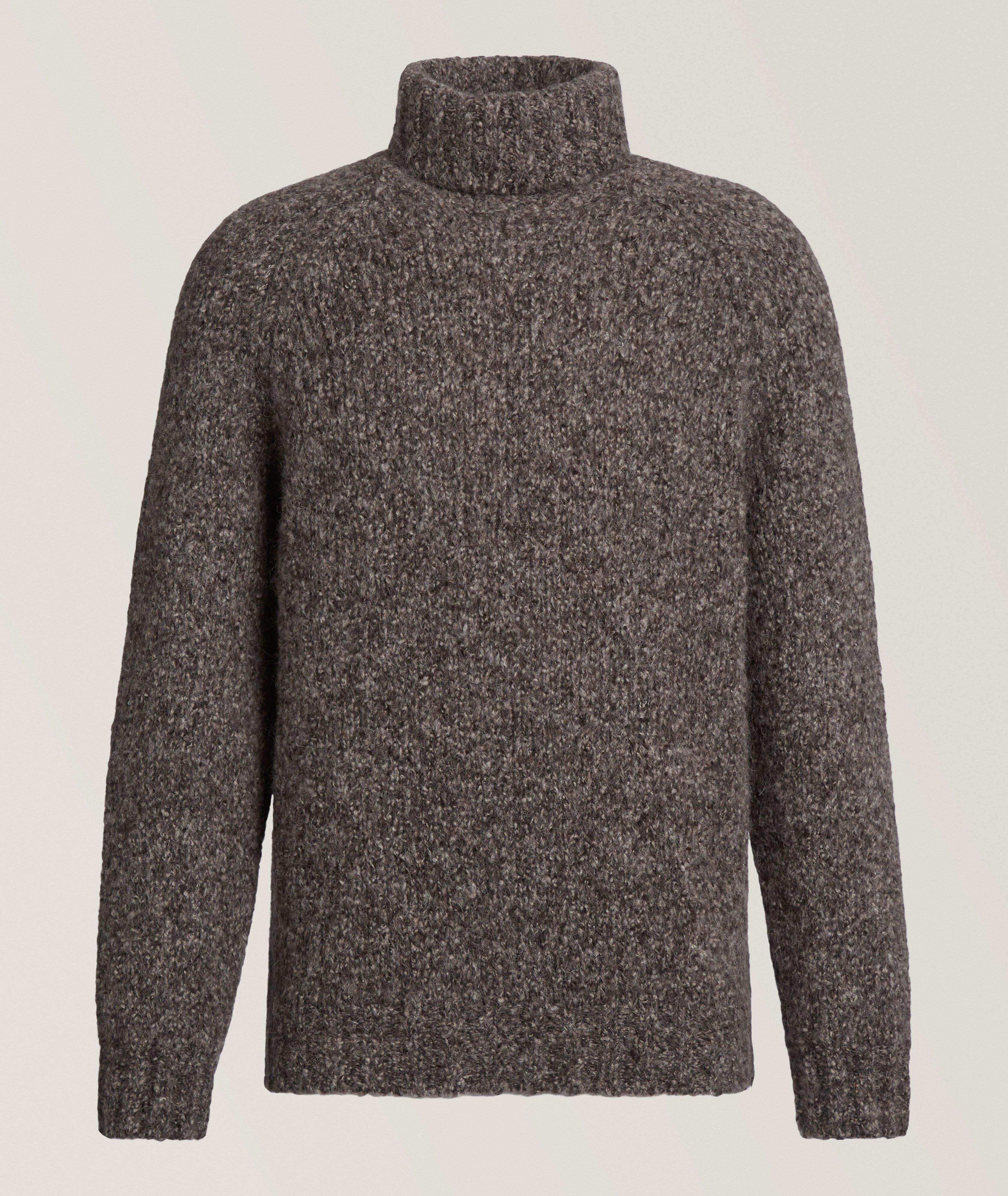 Mélange Alpaca-Blend Turtleneck Sweater  image 0