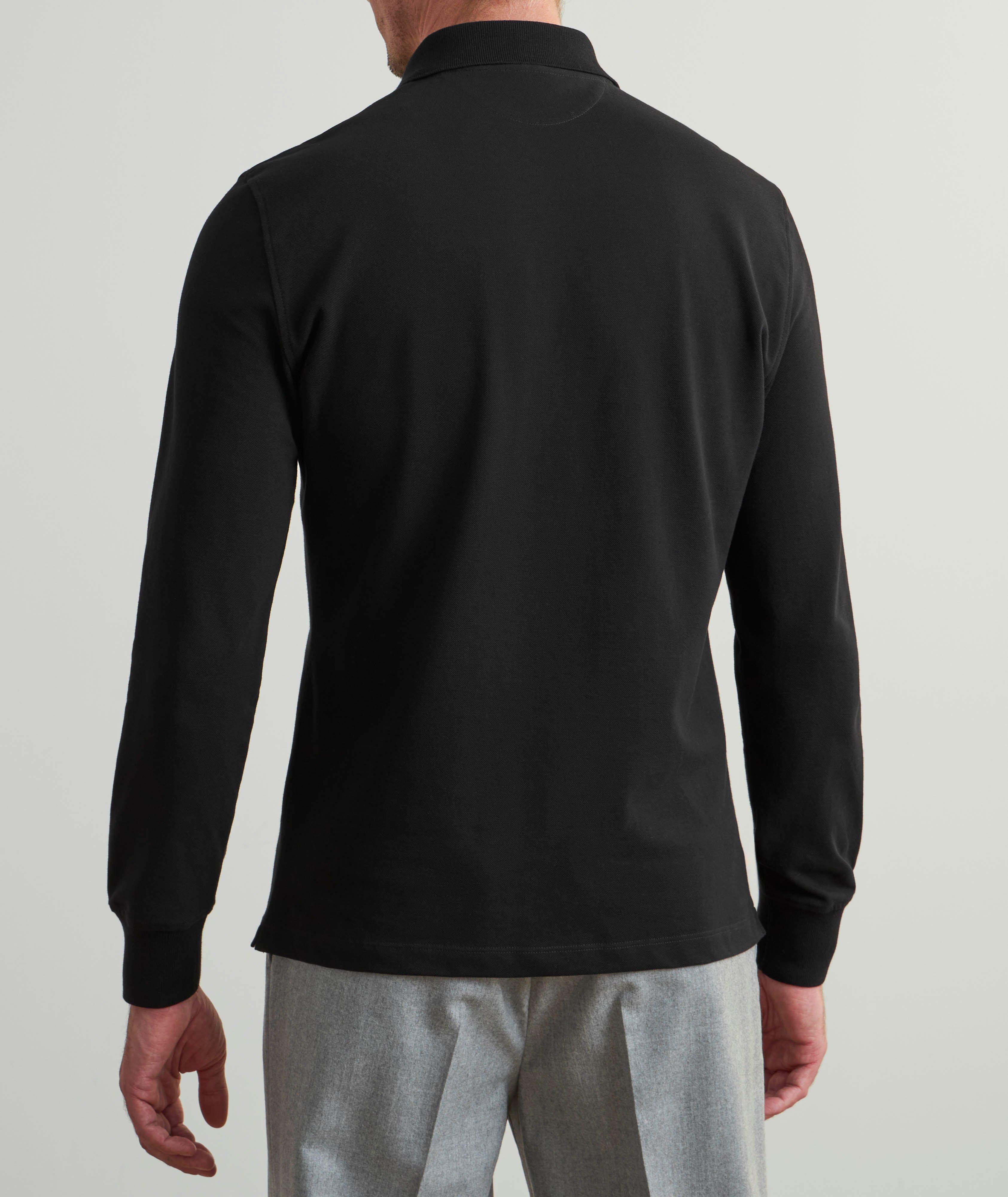 Cotton Piqué Long-Sleeve Polo image 2