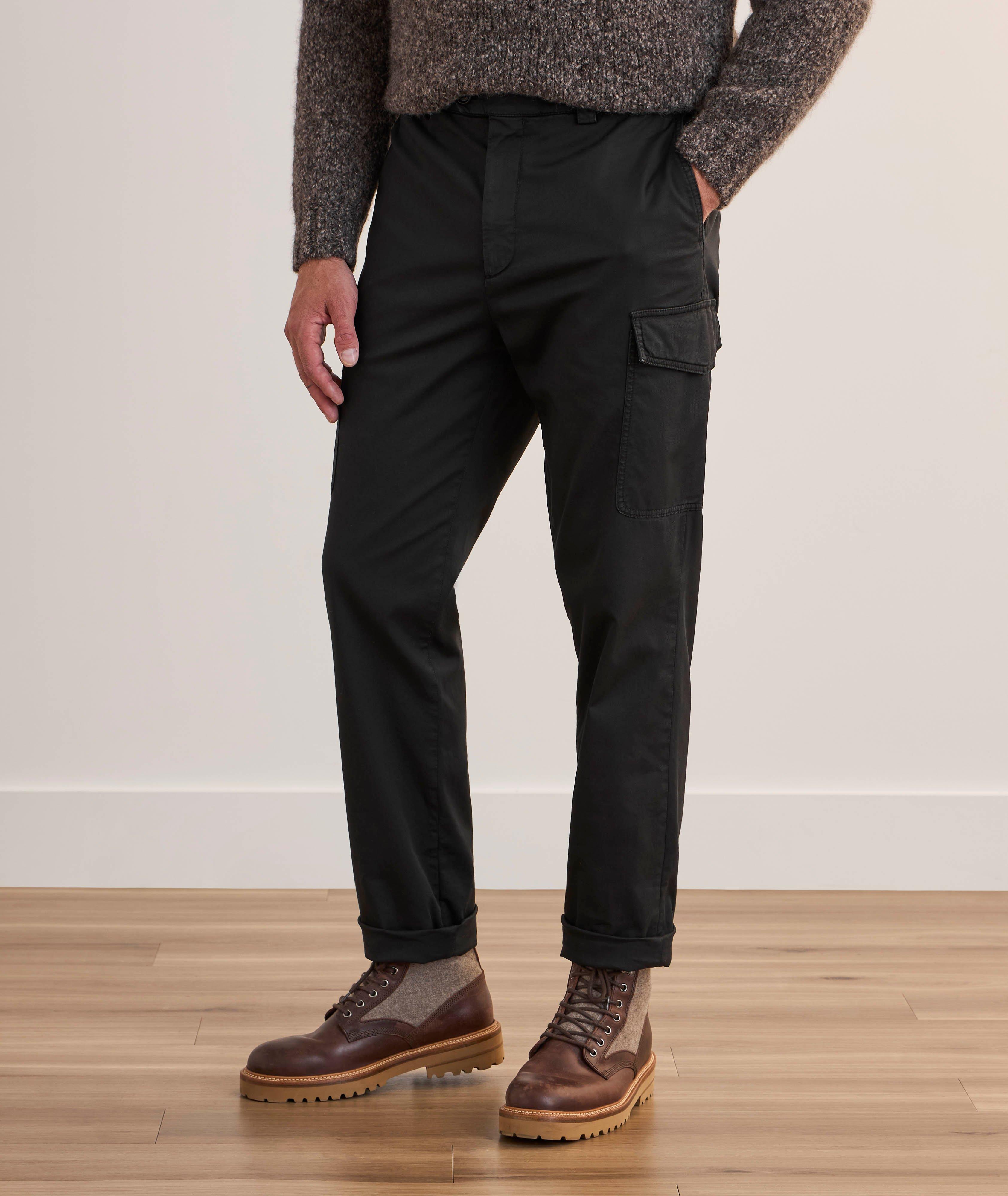 Pantalon cargo en coton extensible image 1