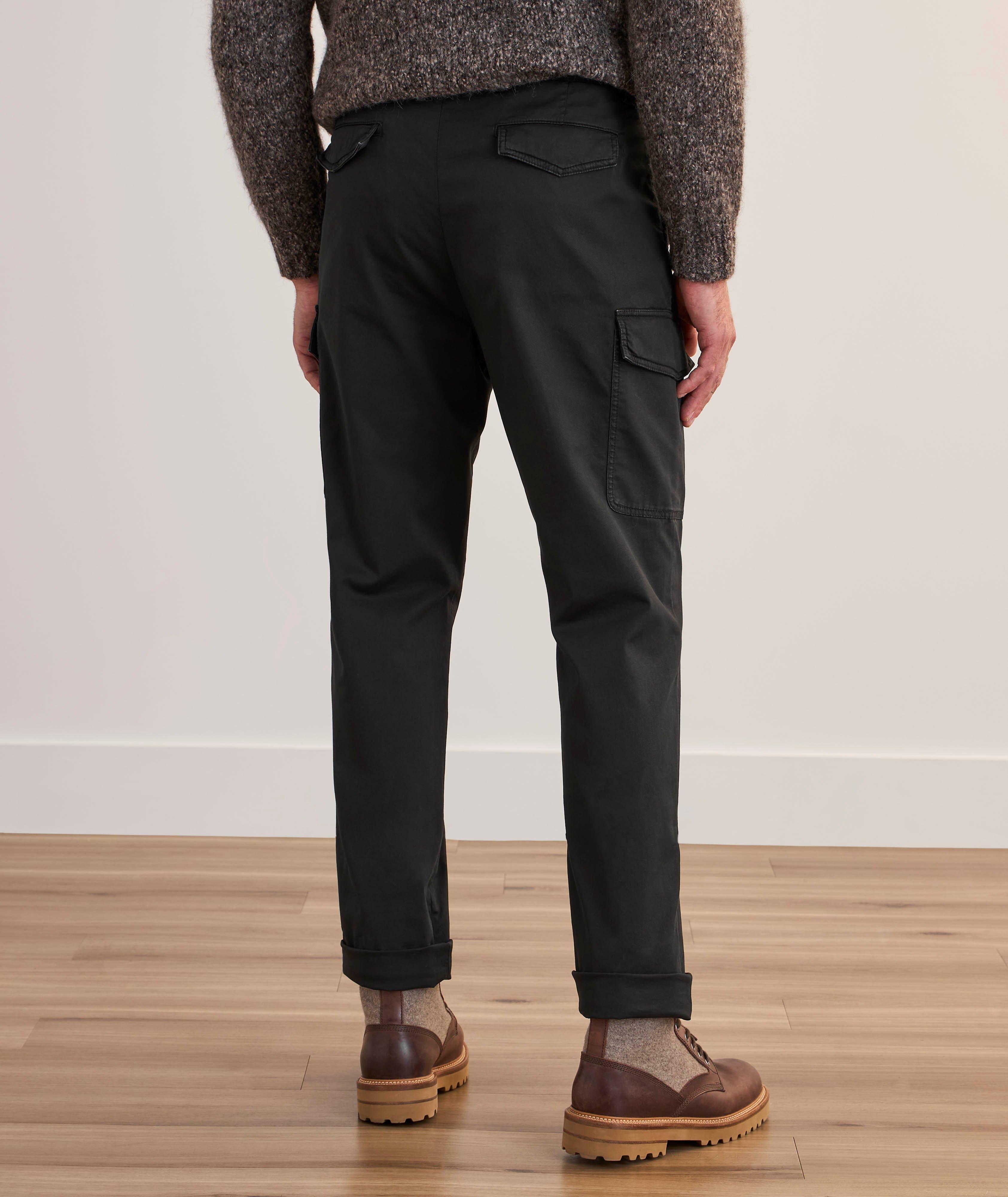 Pantalon cargo en coton extensible image 2