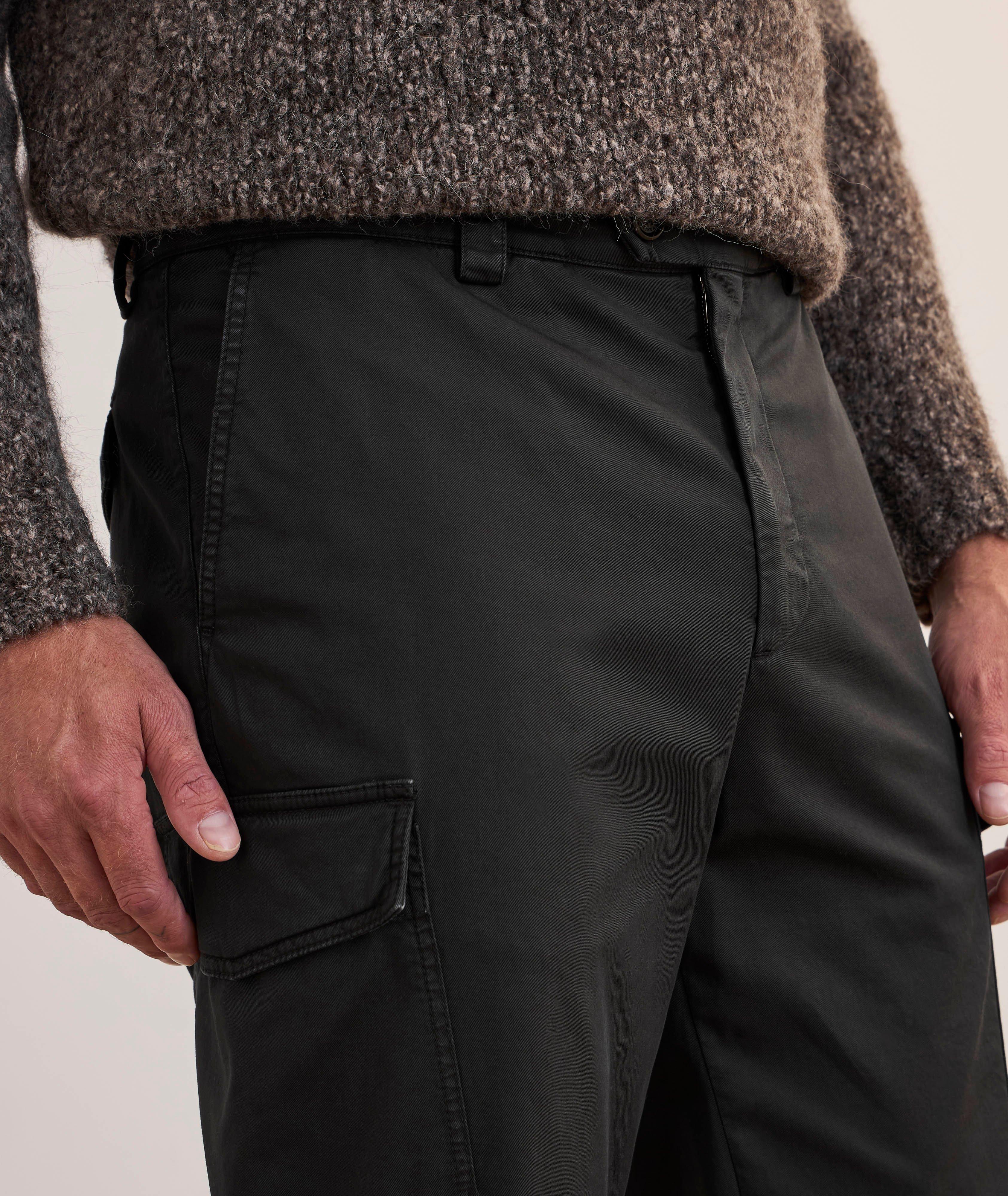 Pantalon cargo en coton extensible image 3