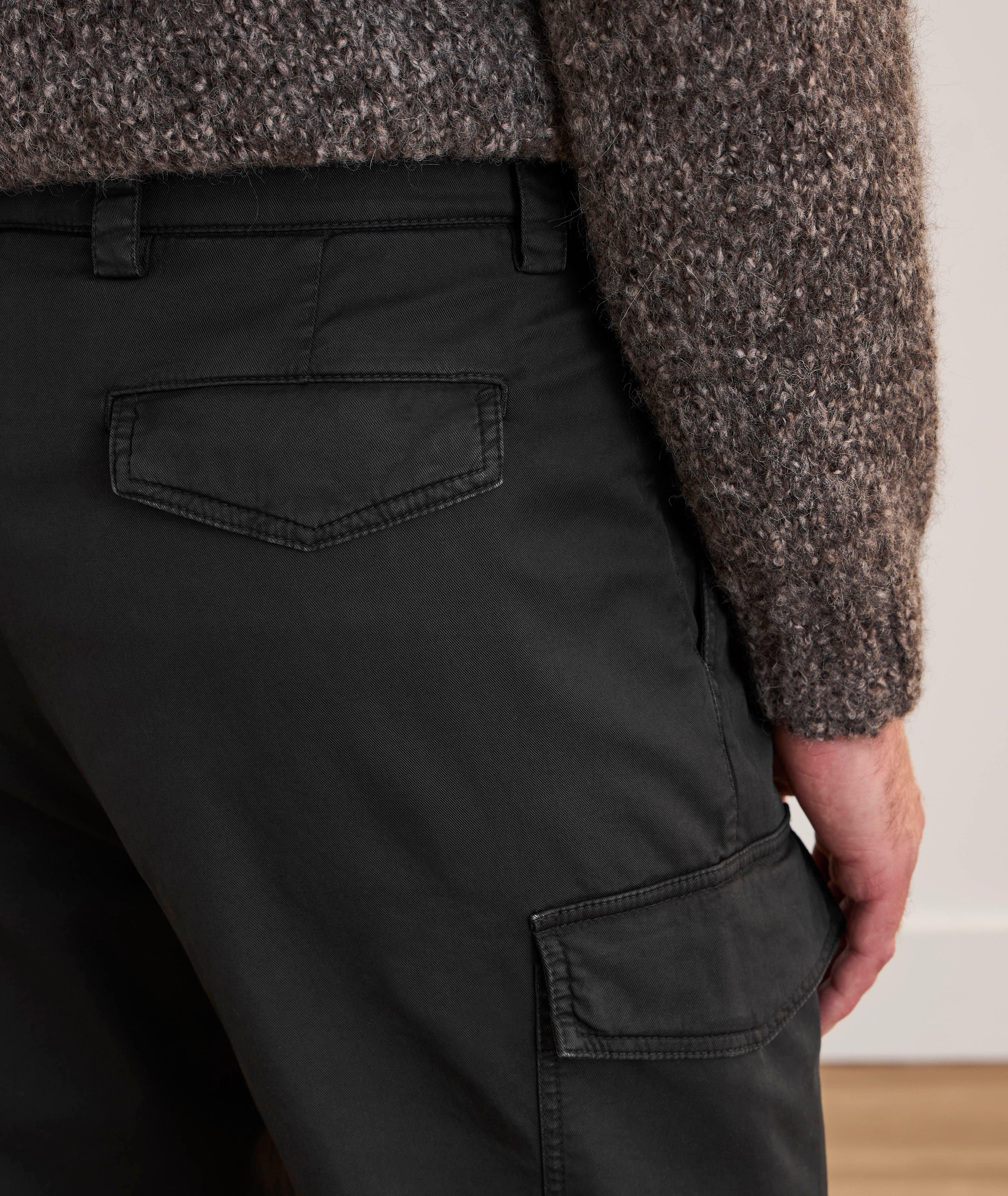 Pantalon cargo en coton extensible image 4
