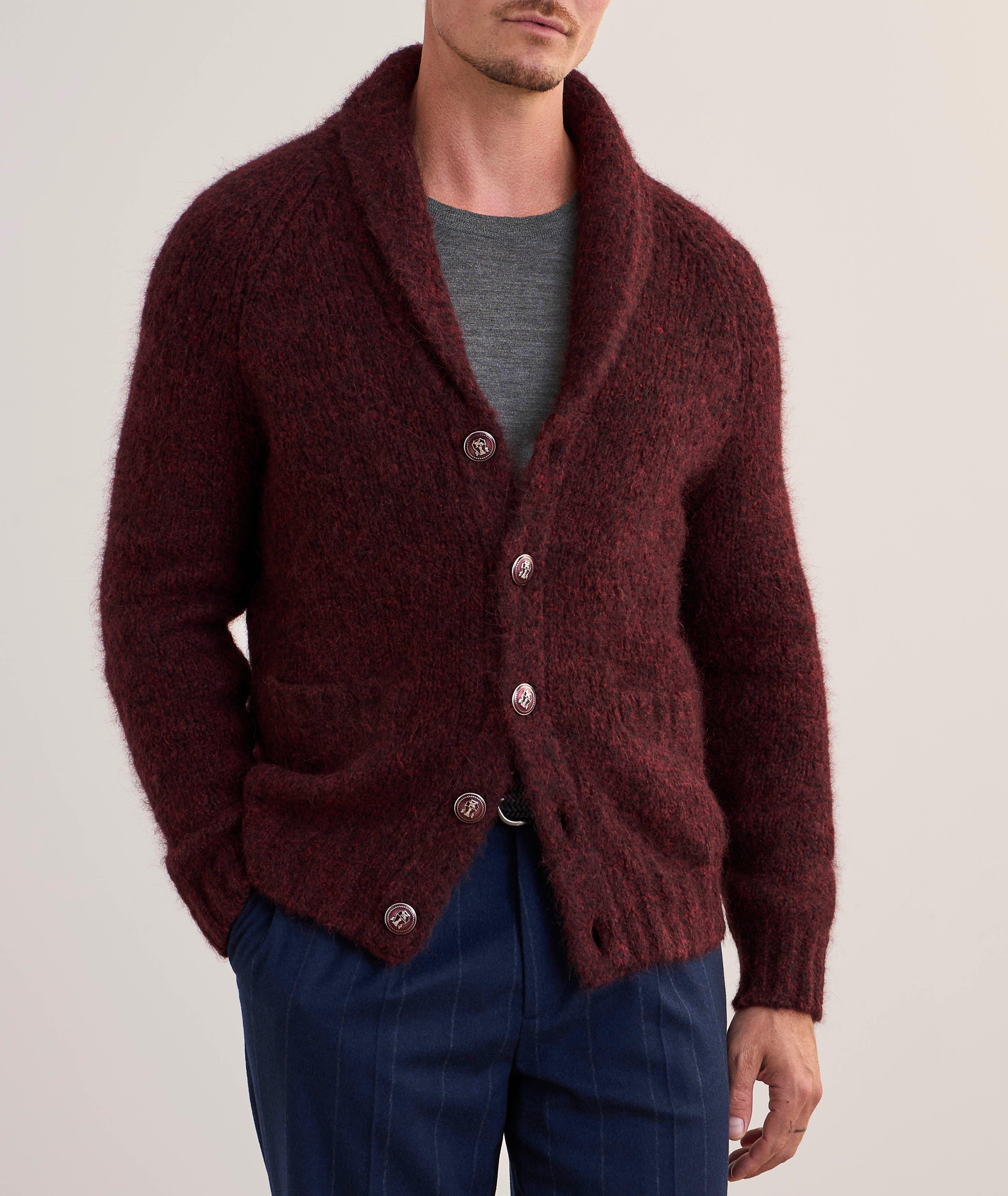 Cardigan en mélange de laine d’alpaga à col châle image 1