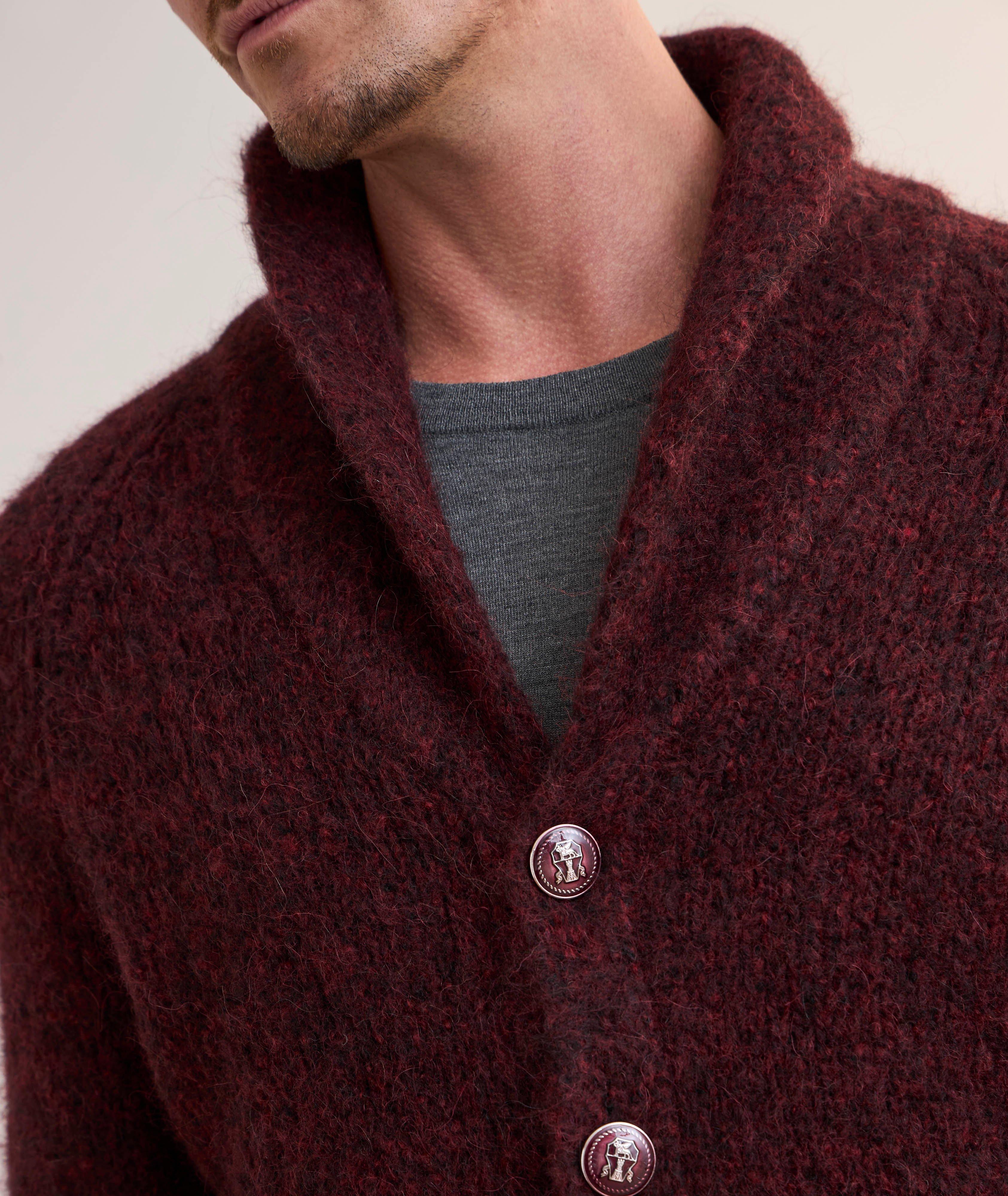 Cardigan en mélange de laine d’alpaga à col châle image 3