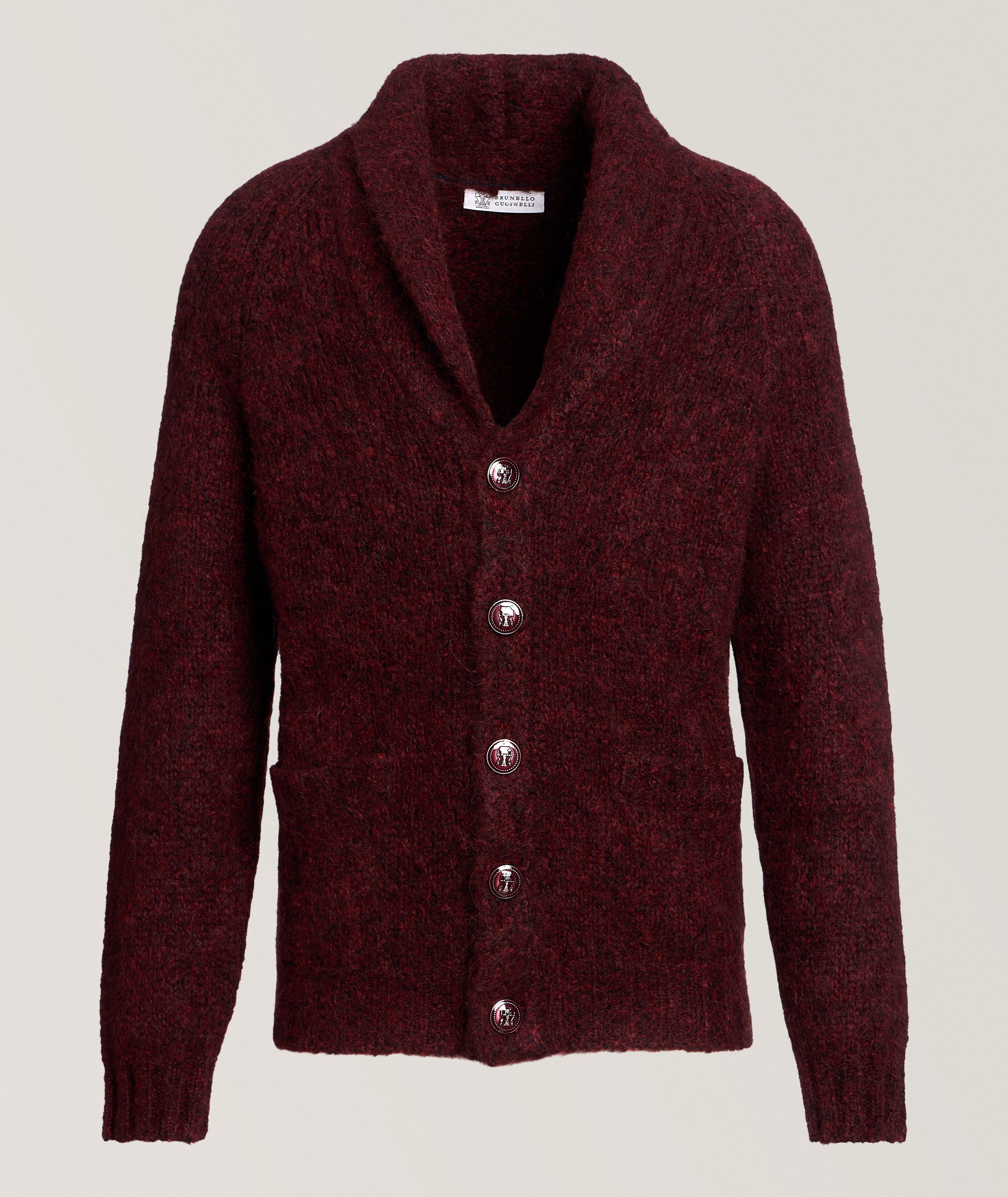 Cardigan en mélange de laine d’alpaga à col châle image 0