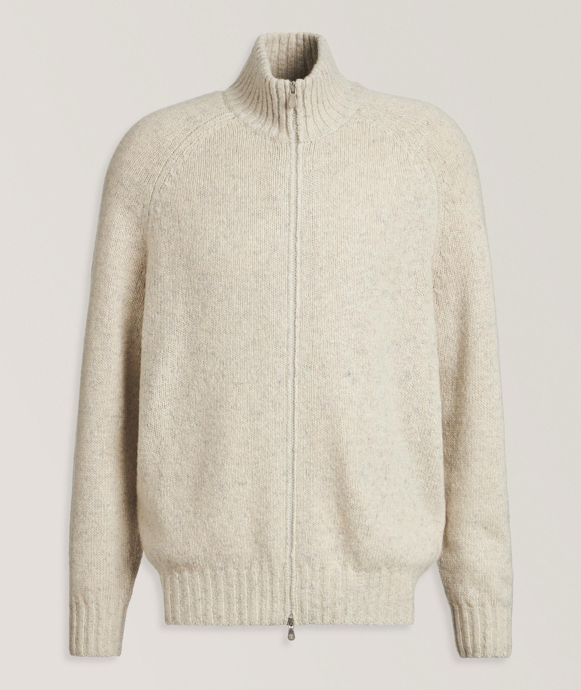 Mélange Cashmere Full-Zip Cardigan image 0