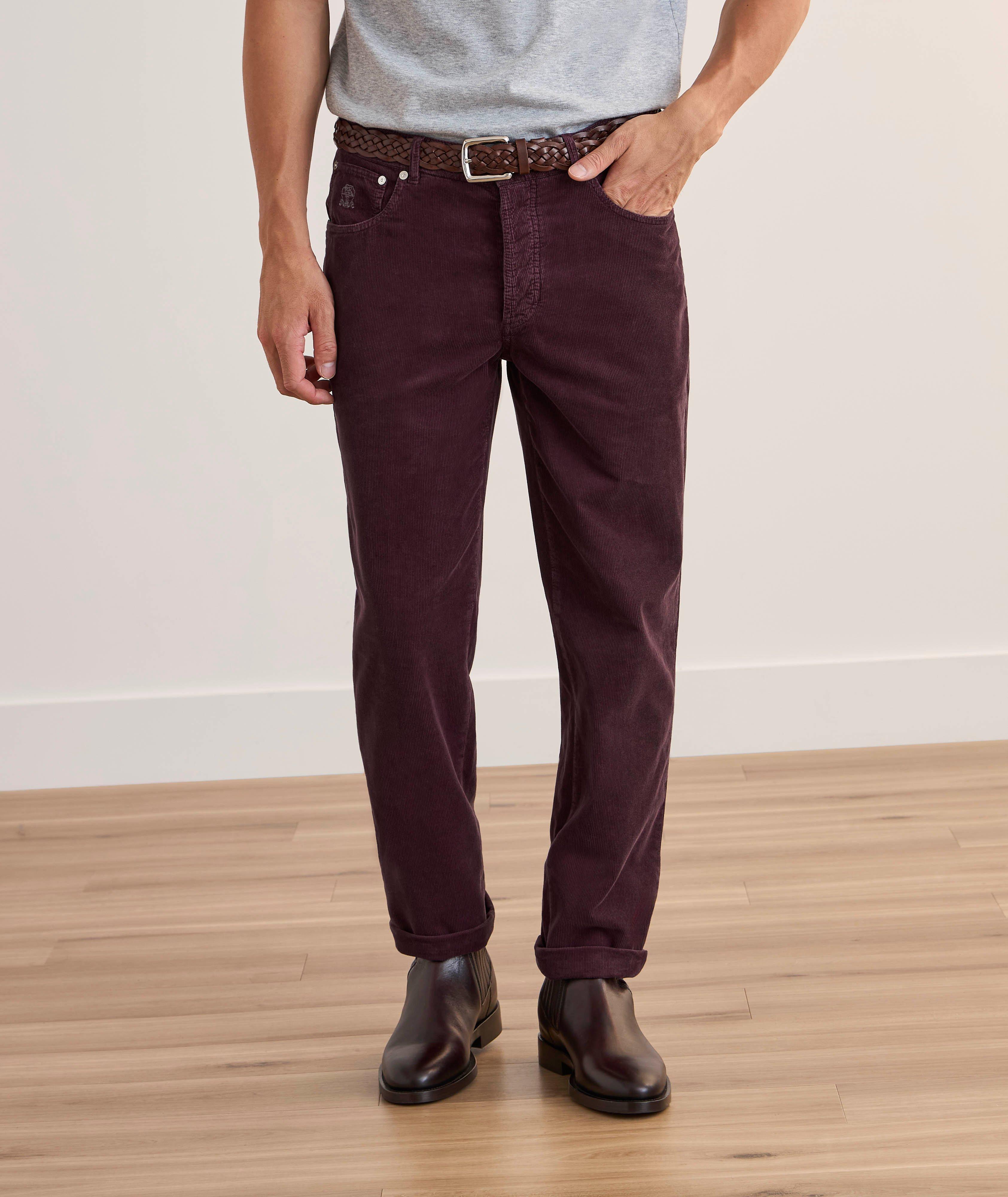 Pantalon en velours côtelé de coupe italienne image 1