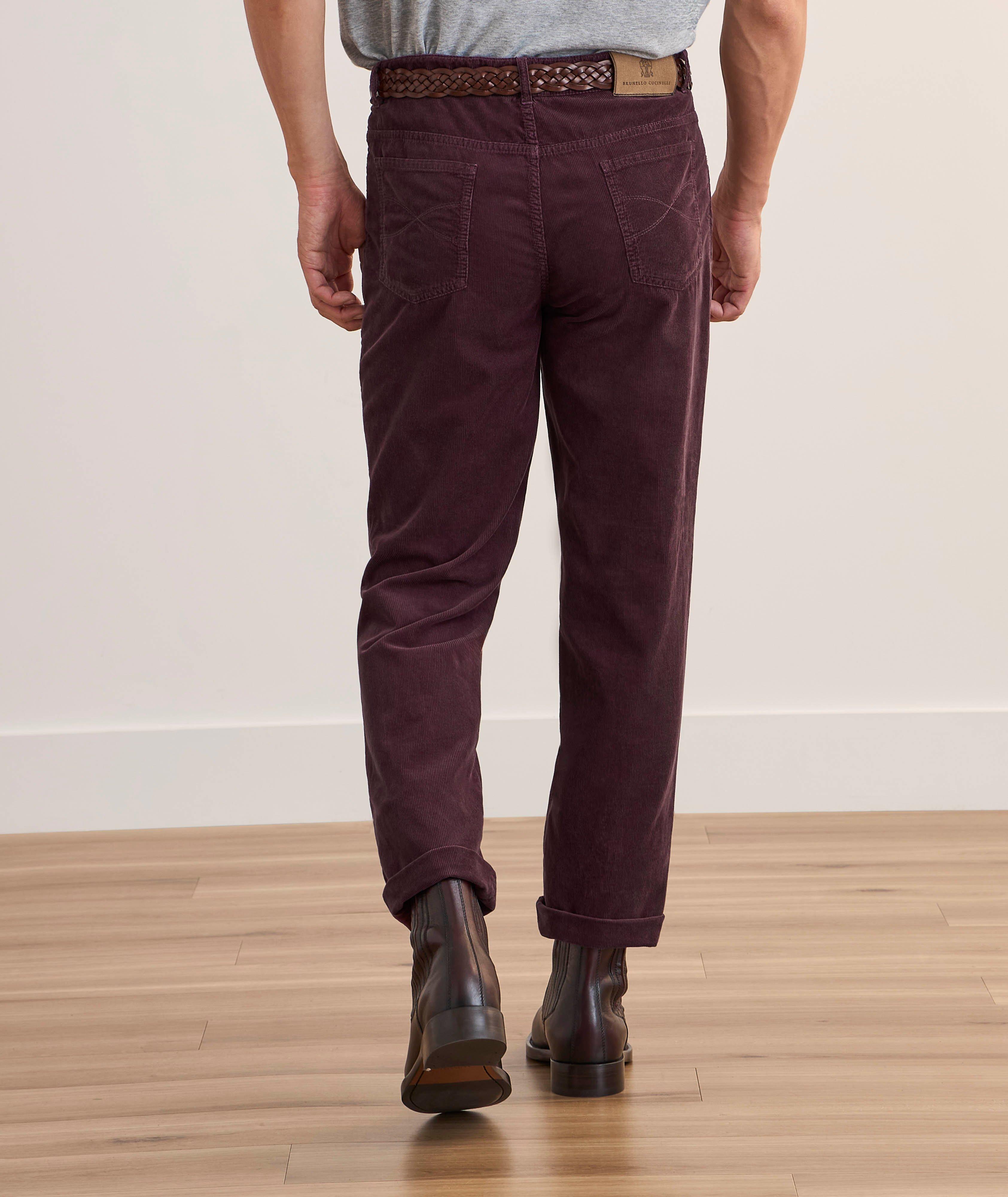Pantalon en velours côtelé de coupe italienne image 2