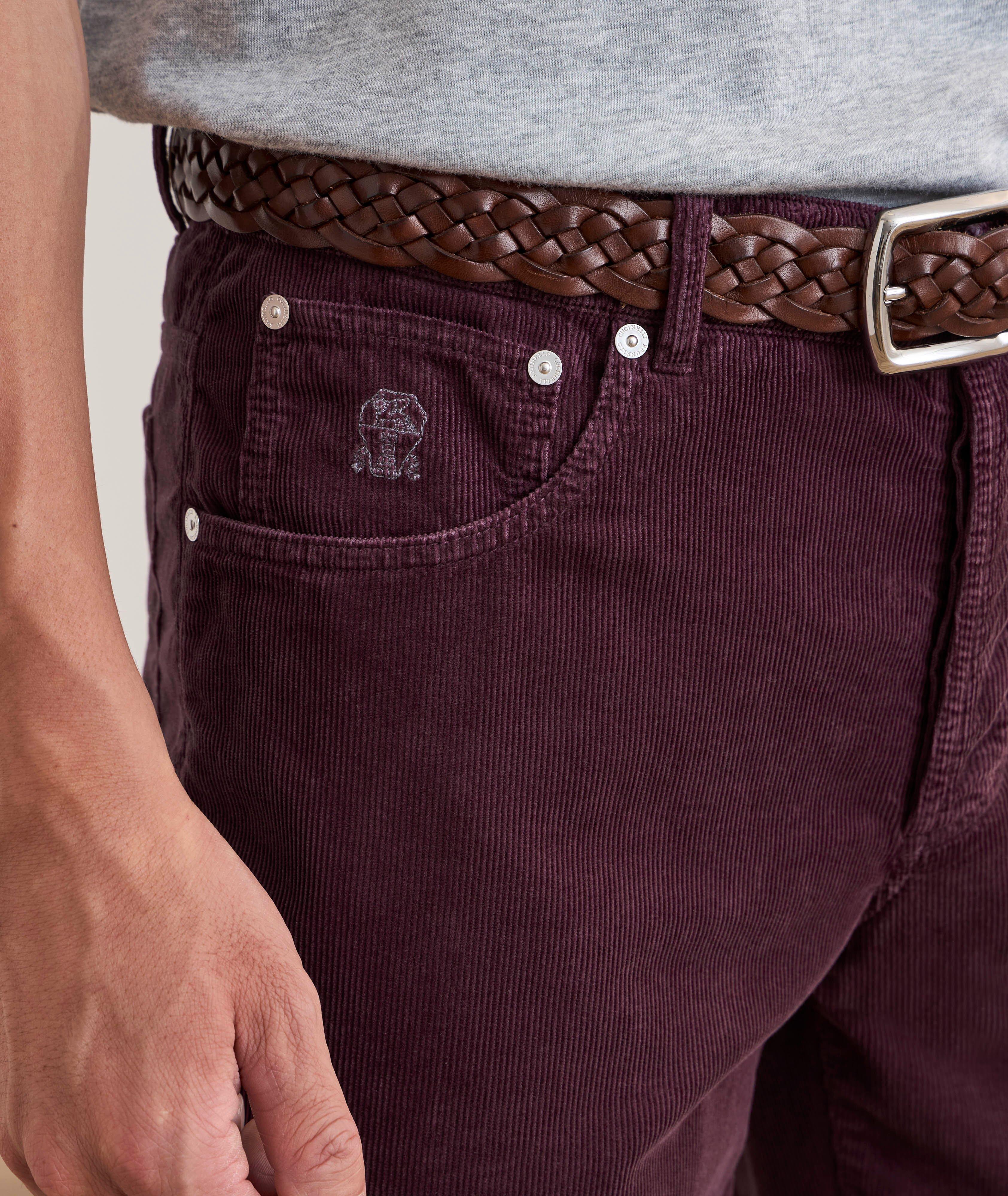 Pantalon en velours côtelé de coupe italienne image 3
