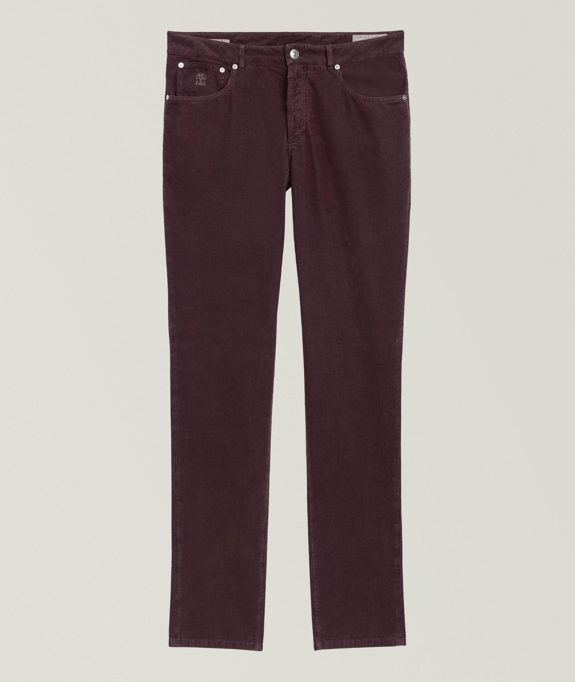 Italian-Fit Cotton Corduroy Pants image 0
