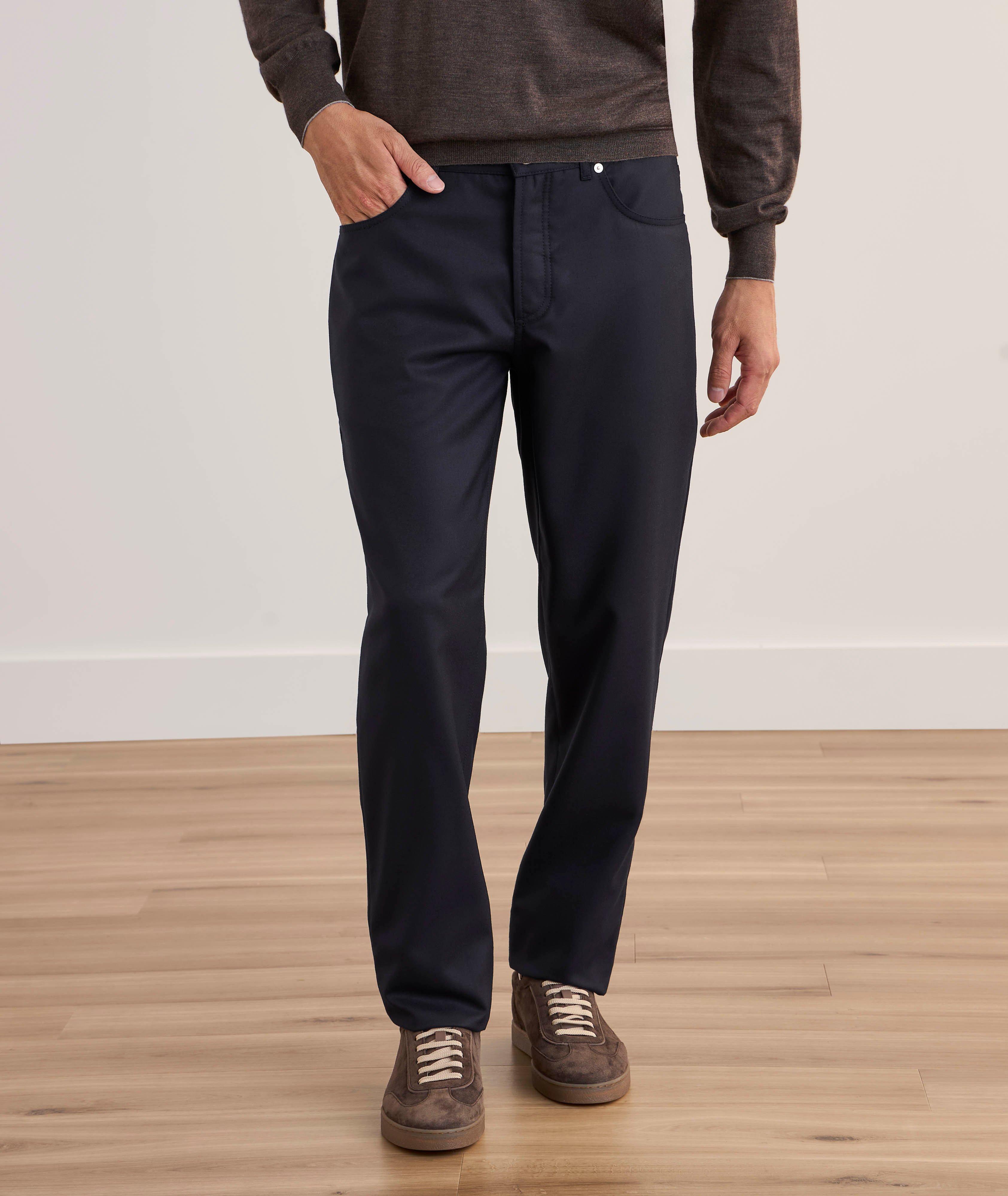 Pantalon en laine vierge de coupe italienne image 1