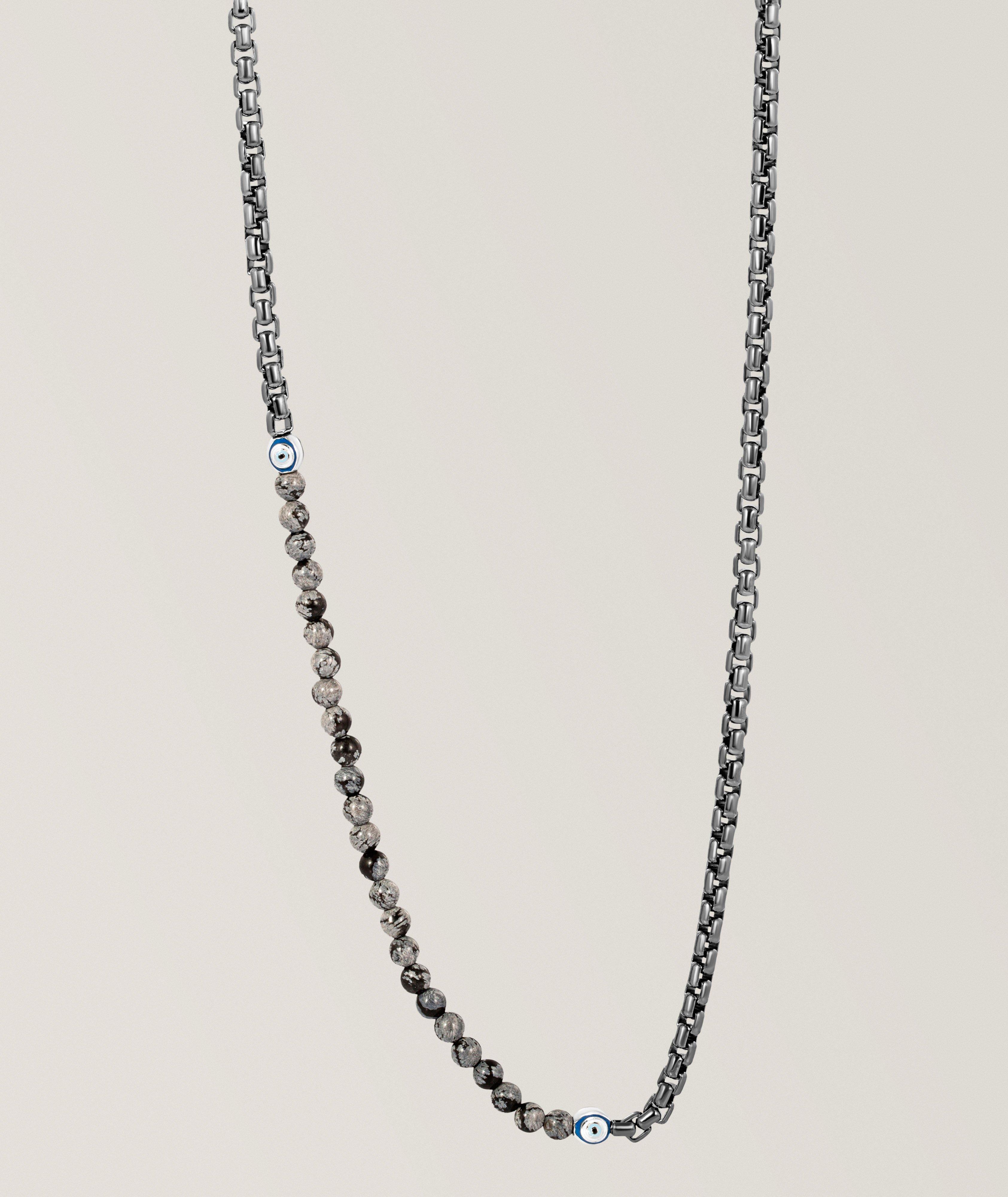 Collier en argent sterling à billes en forme d’œil Milos image 1