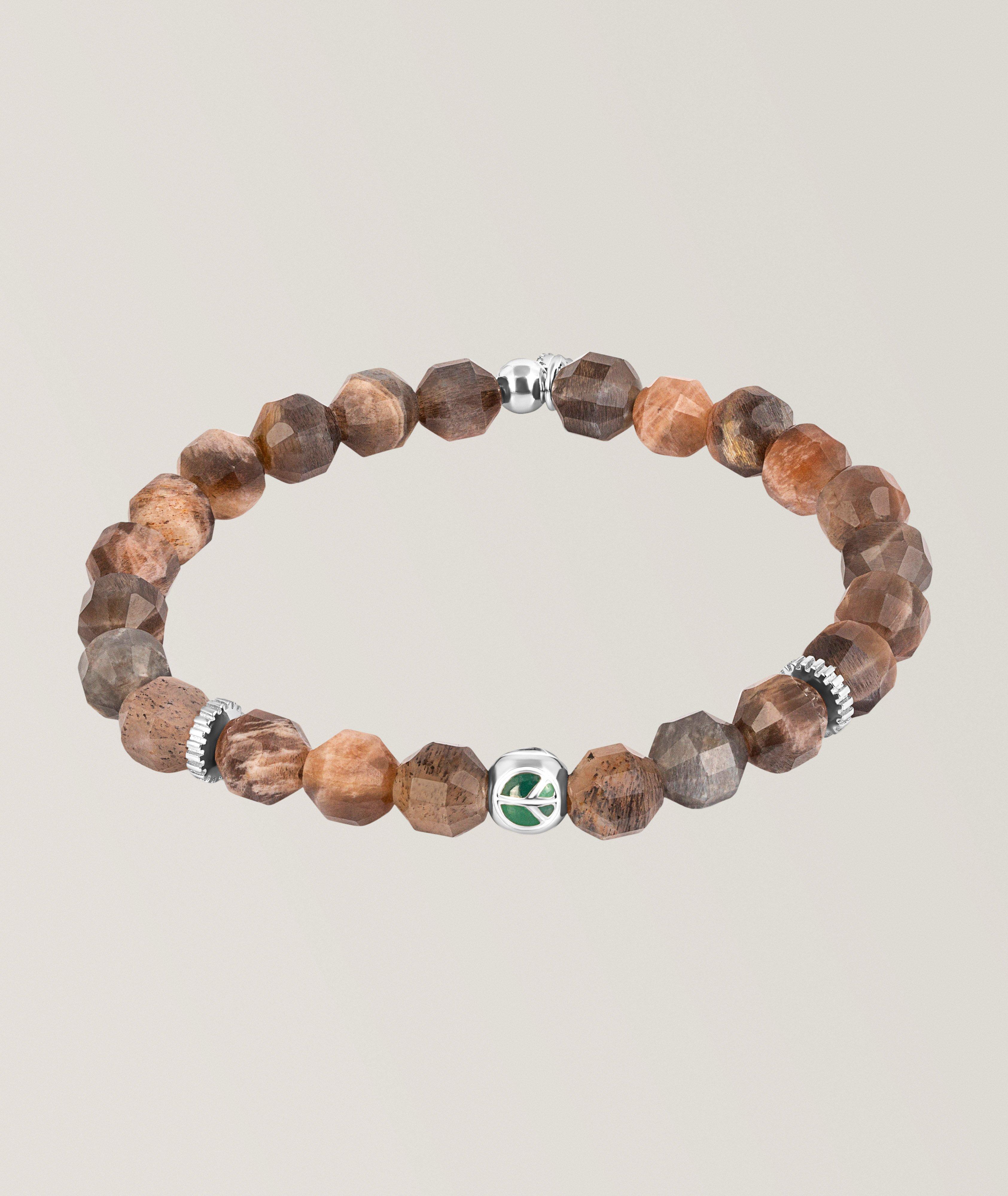 Hexade Peace Moonstone Bead Bracelet image 0