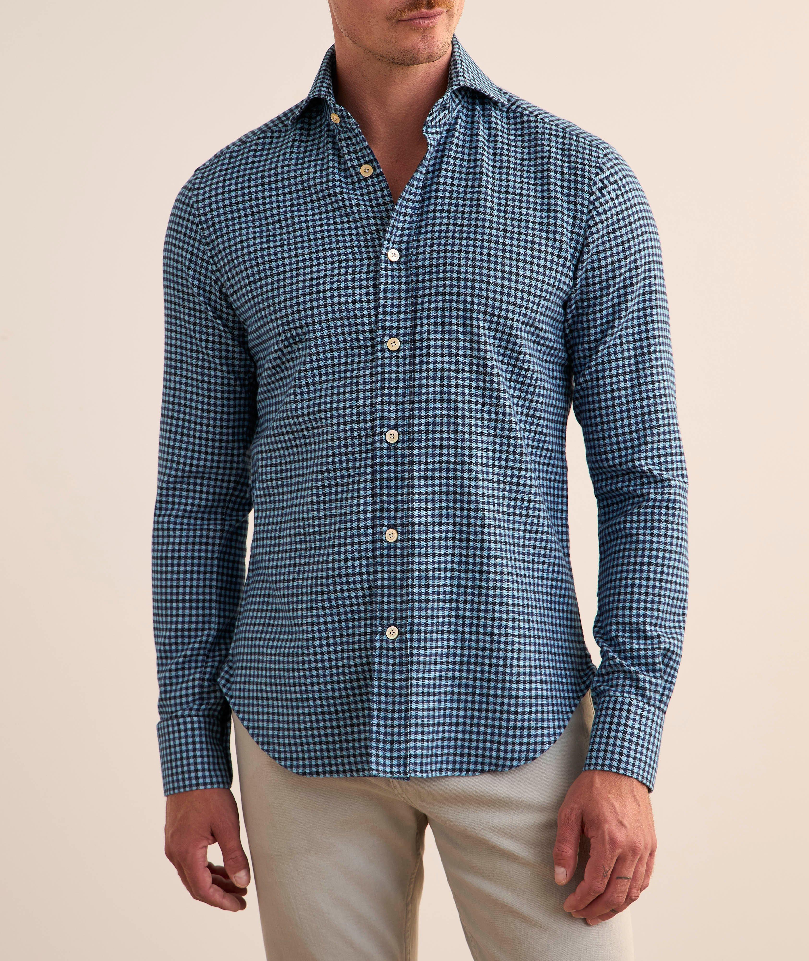 Gingham Check Brushed Cotton Shirt  image 1