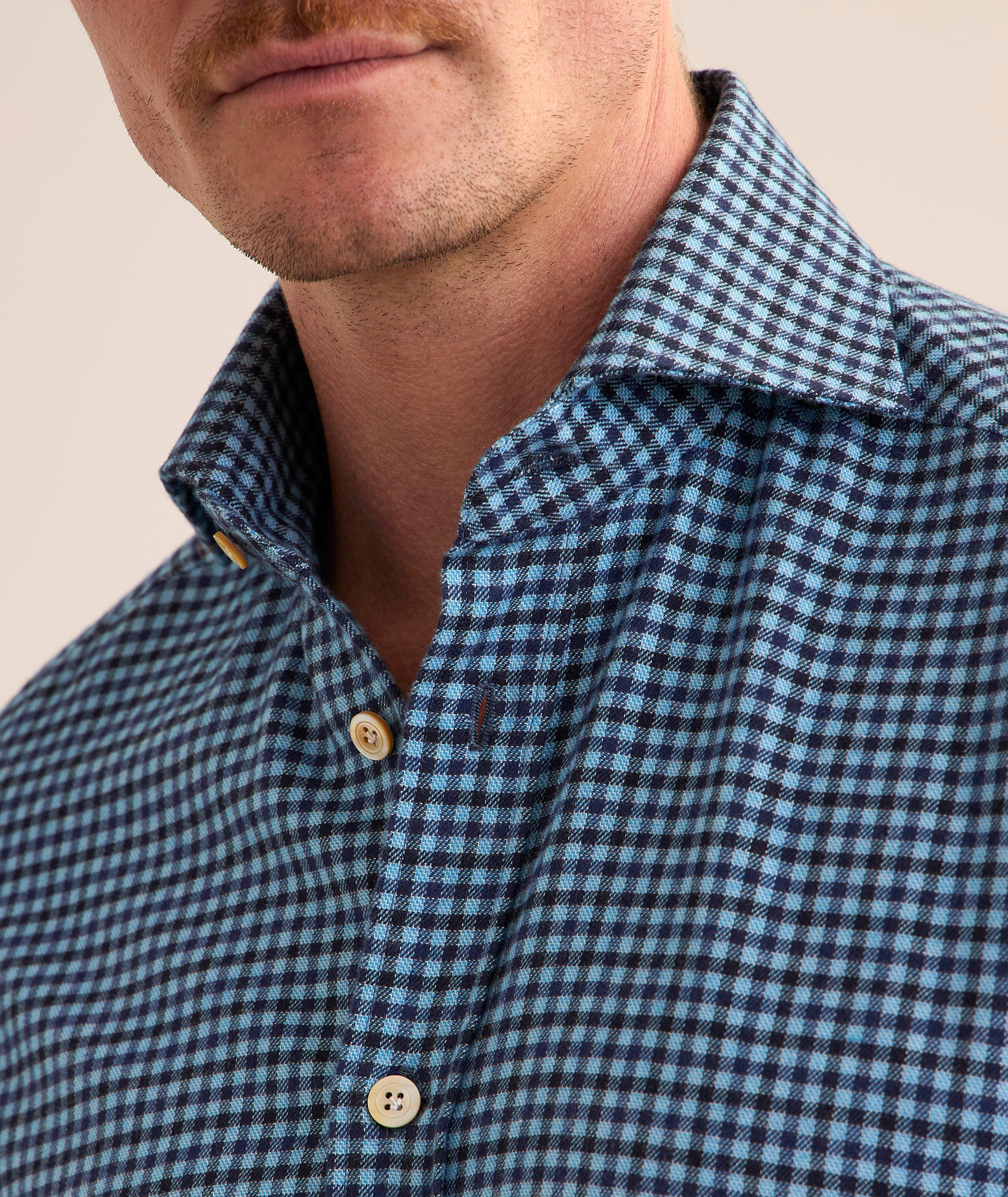 Gingham Check Brushed Cotton Shirt  image 3