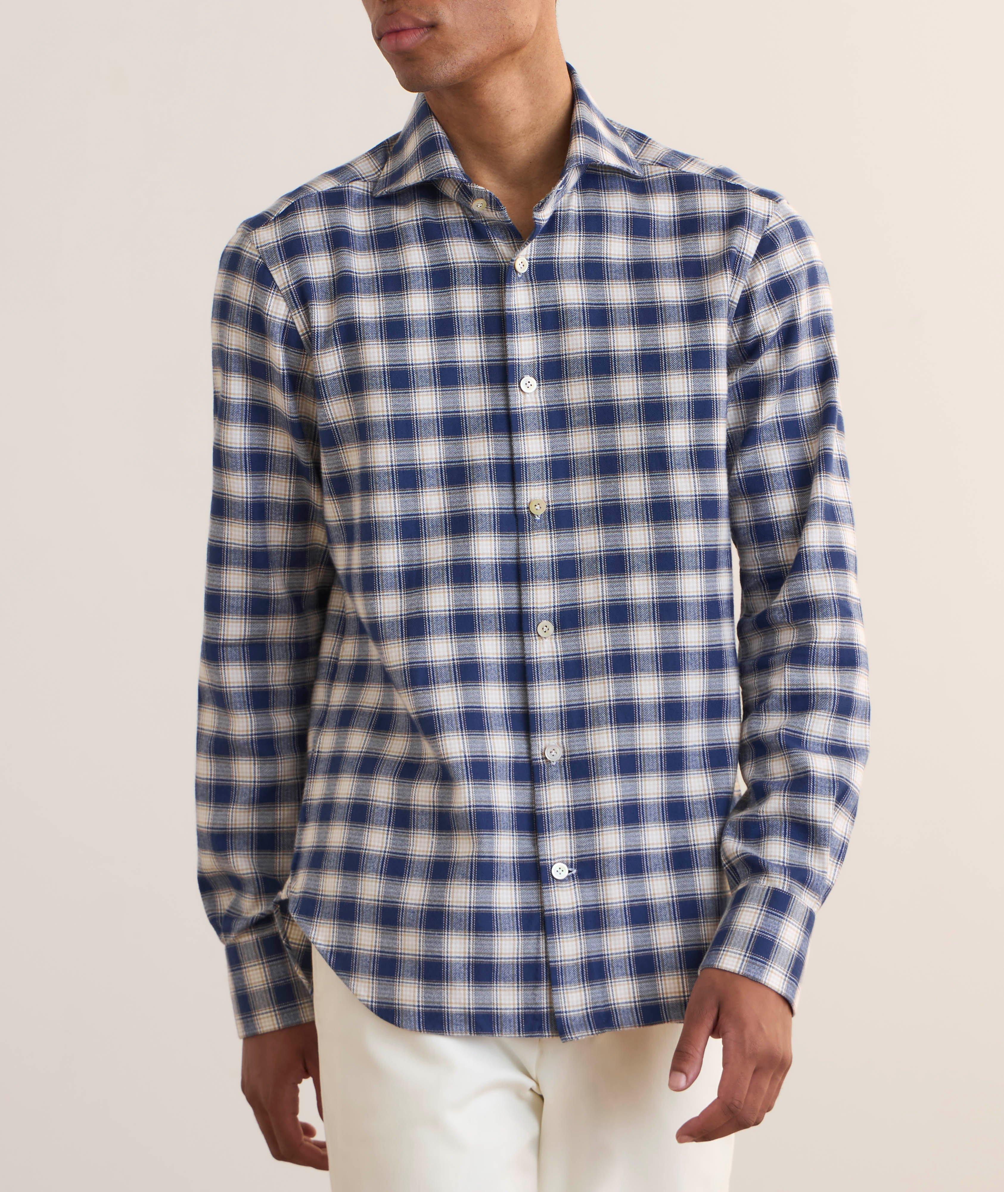 Checked Brushed Cotton Shirt image 1