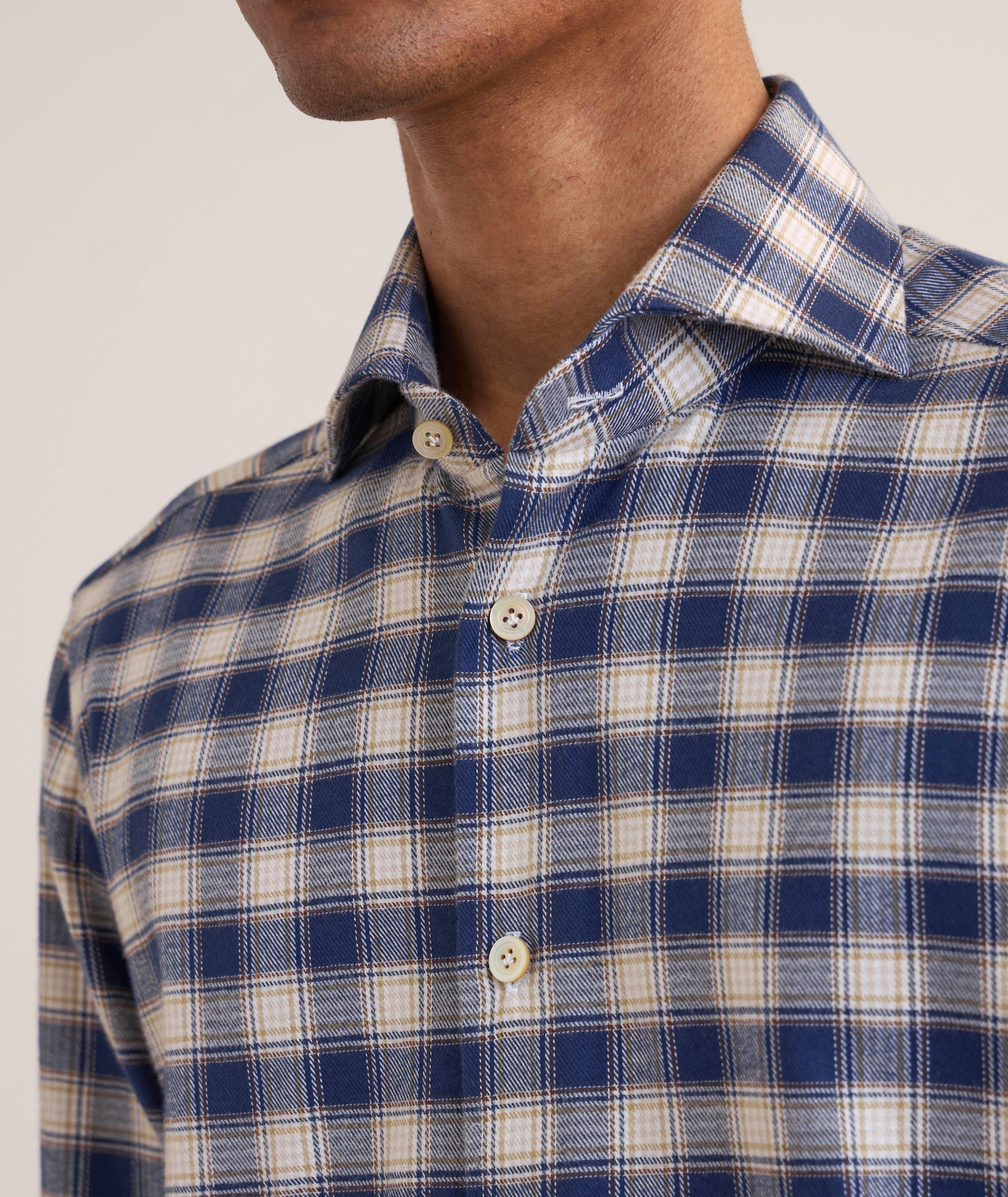 Checked Brushed Cotton Shirt image 3
