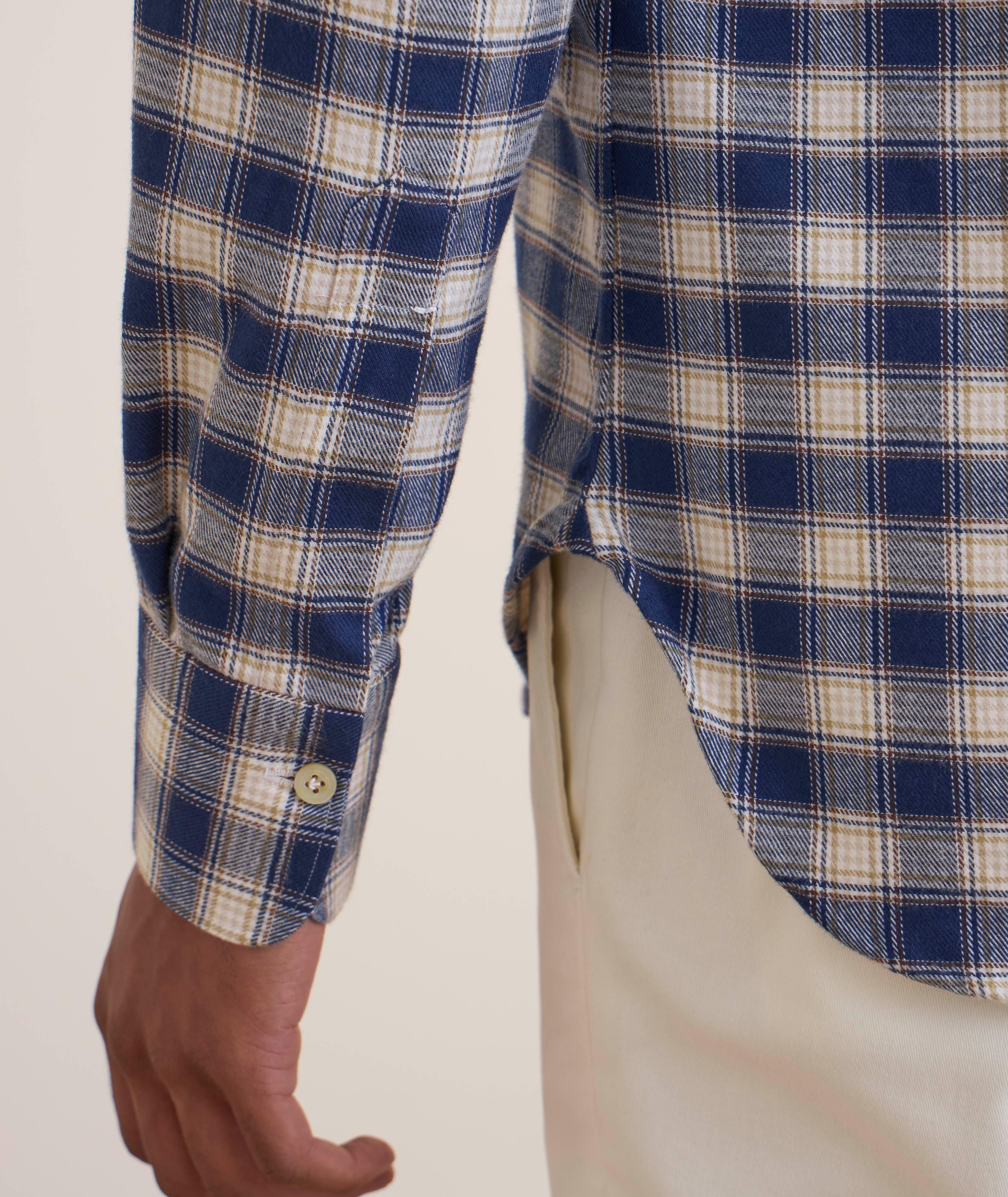 Checked Brushed Cotton Shirt image 4