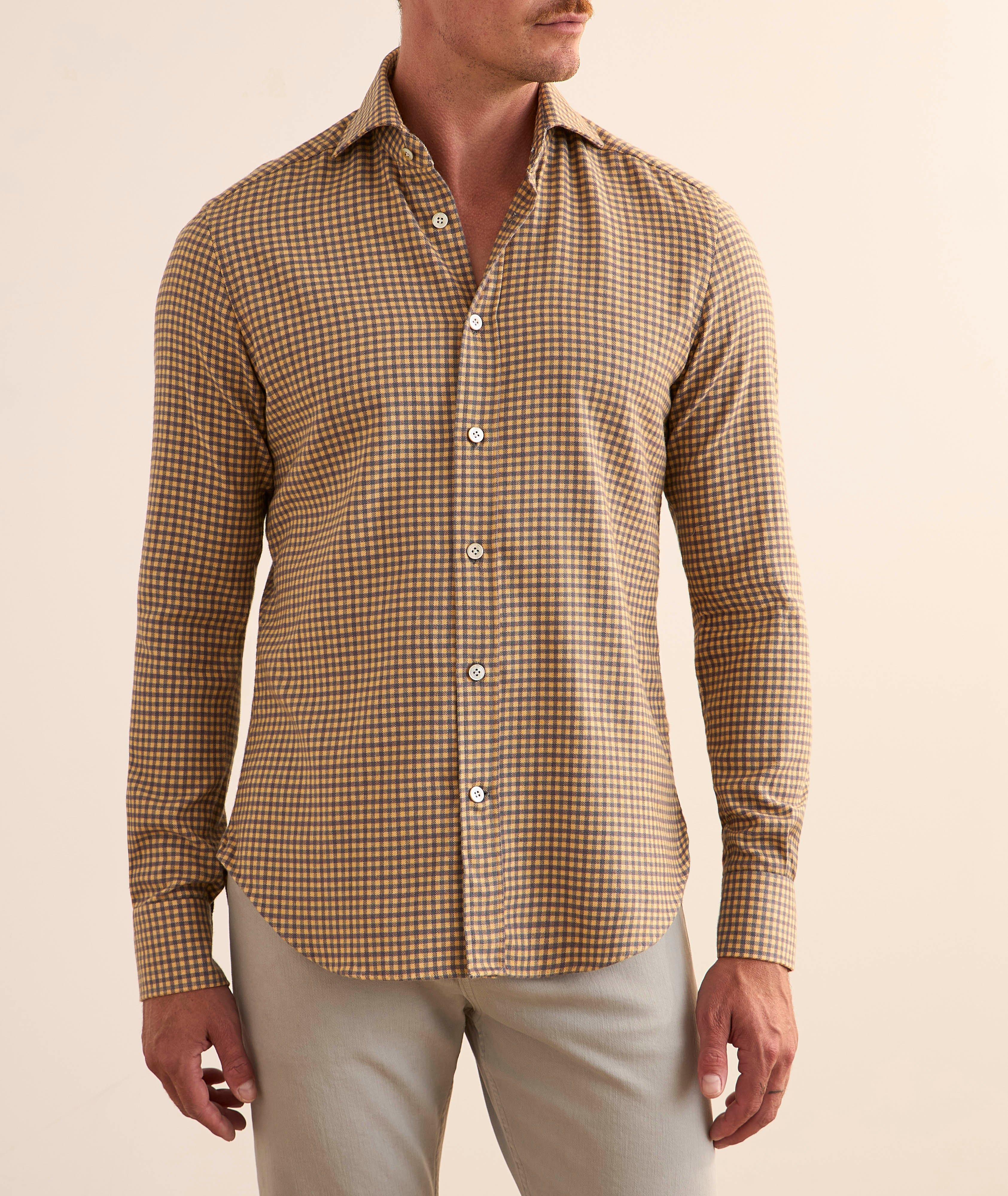 Gingham Check Brushed Cotton Shirt  image 1