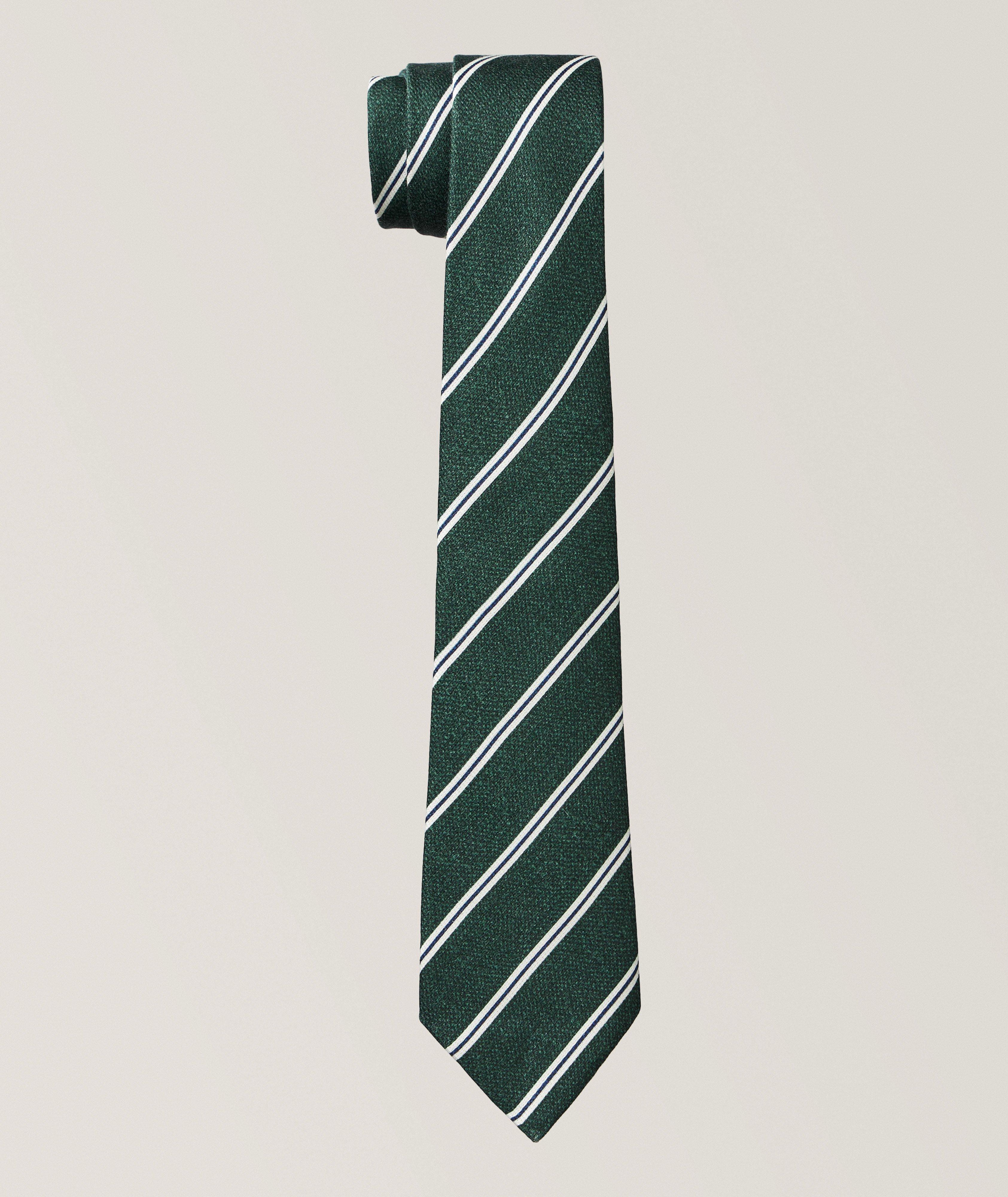 Kiton Striped Silk Tie 
