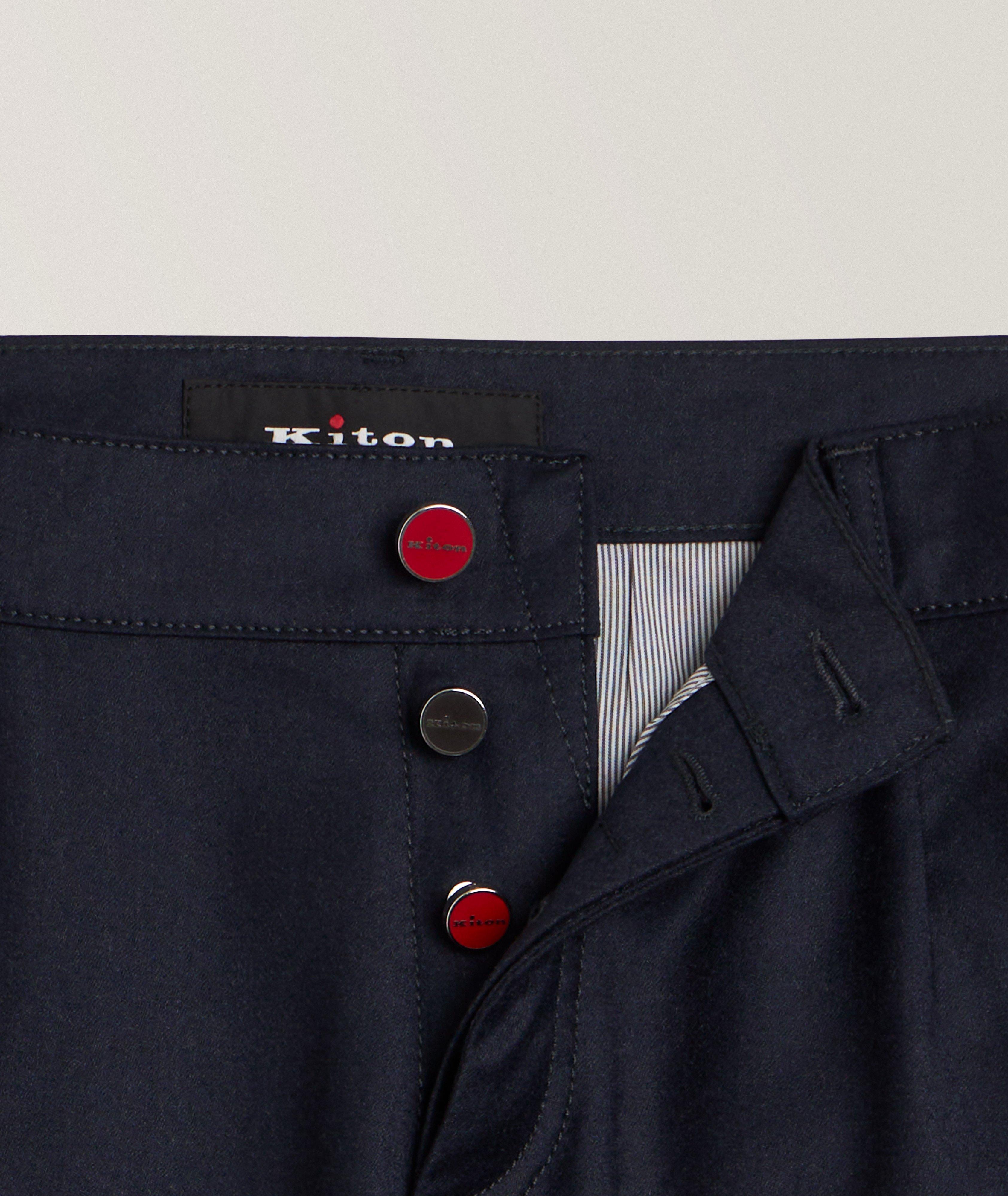 Pantalon en laine et en cachemire à pinces image 6