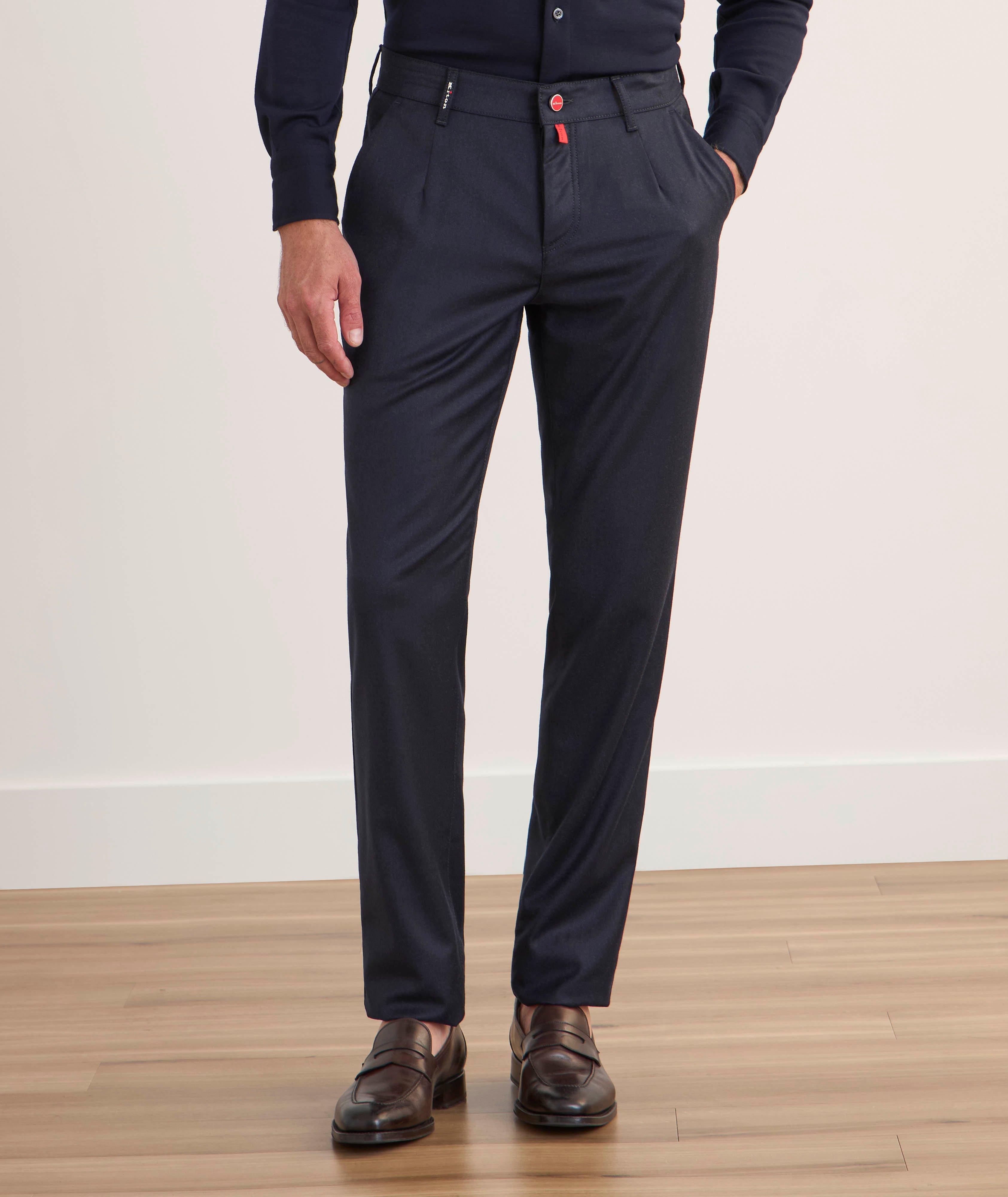 Pantalon en laine et en cachemire à pinces image 1