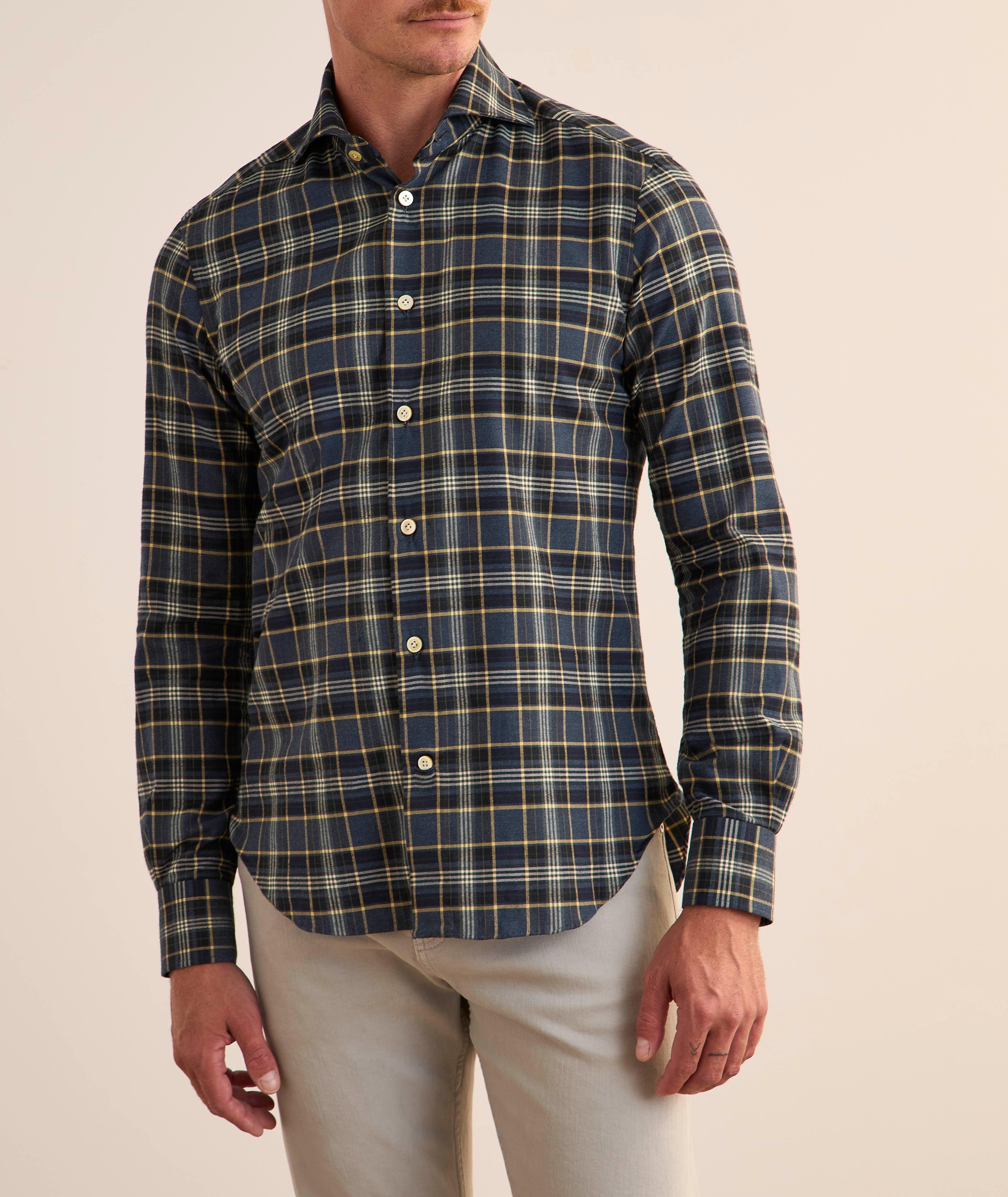Chemise en coton brossé à carreaux image 1