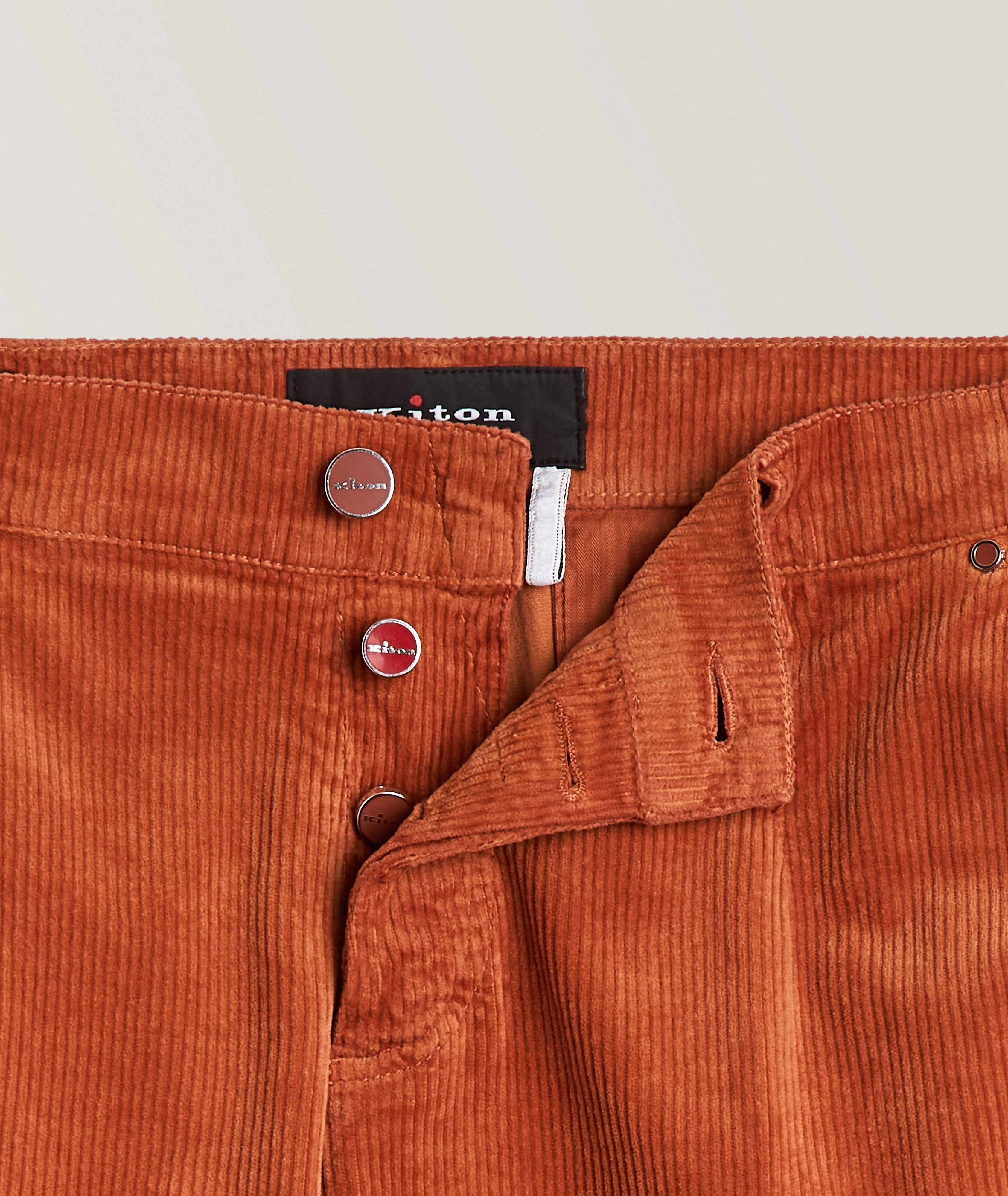 Stretch-Cotton Corduroy Flat Front Pants image 4