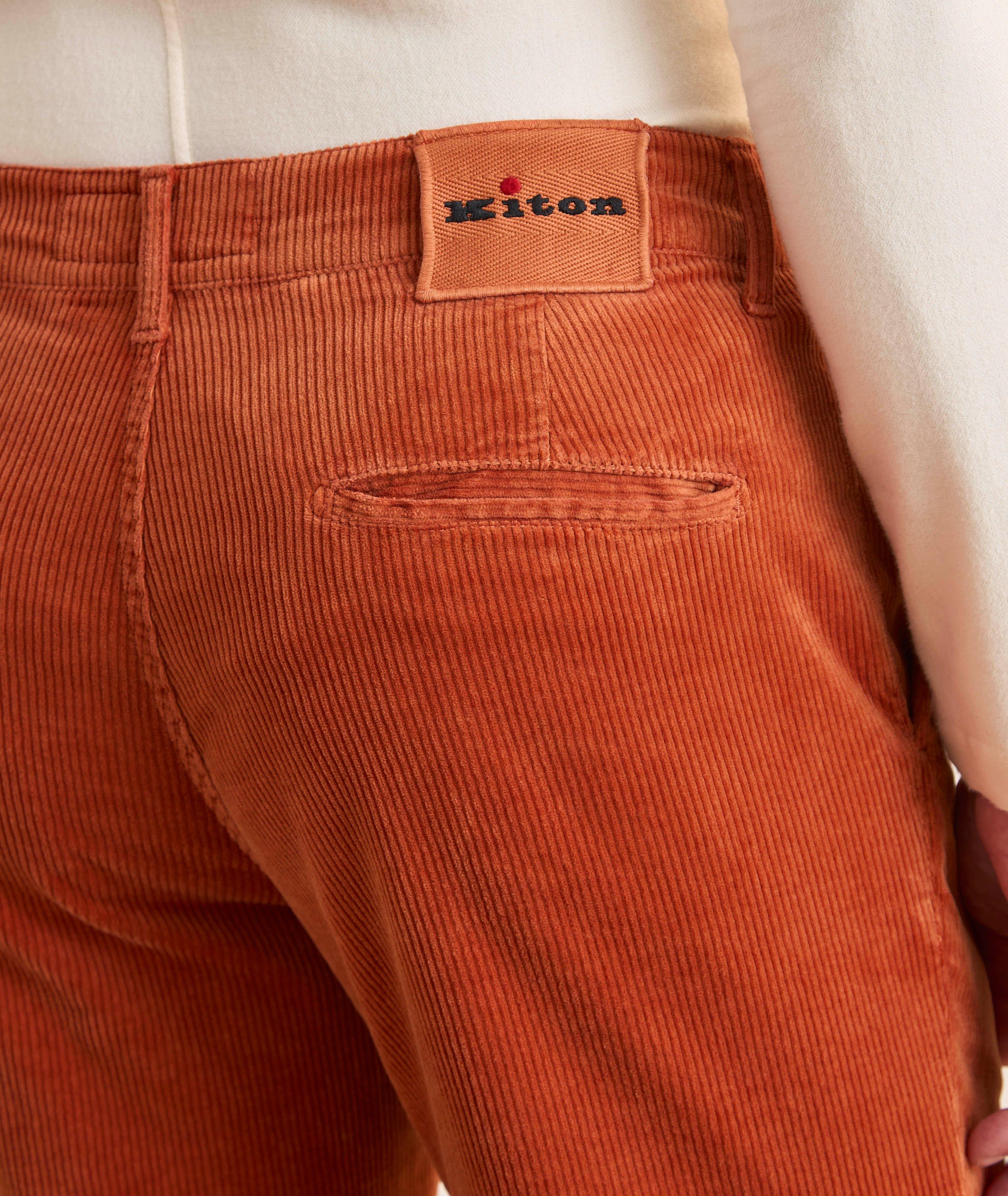 Stretch-Cotton Corduroy Flat Front Pants image 2