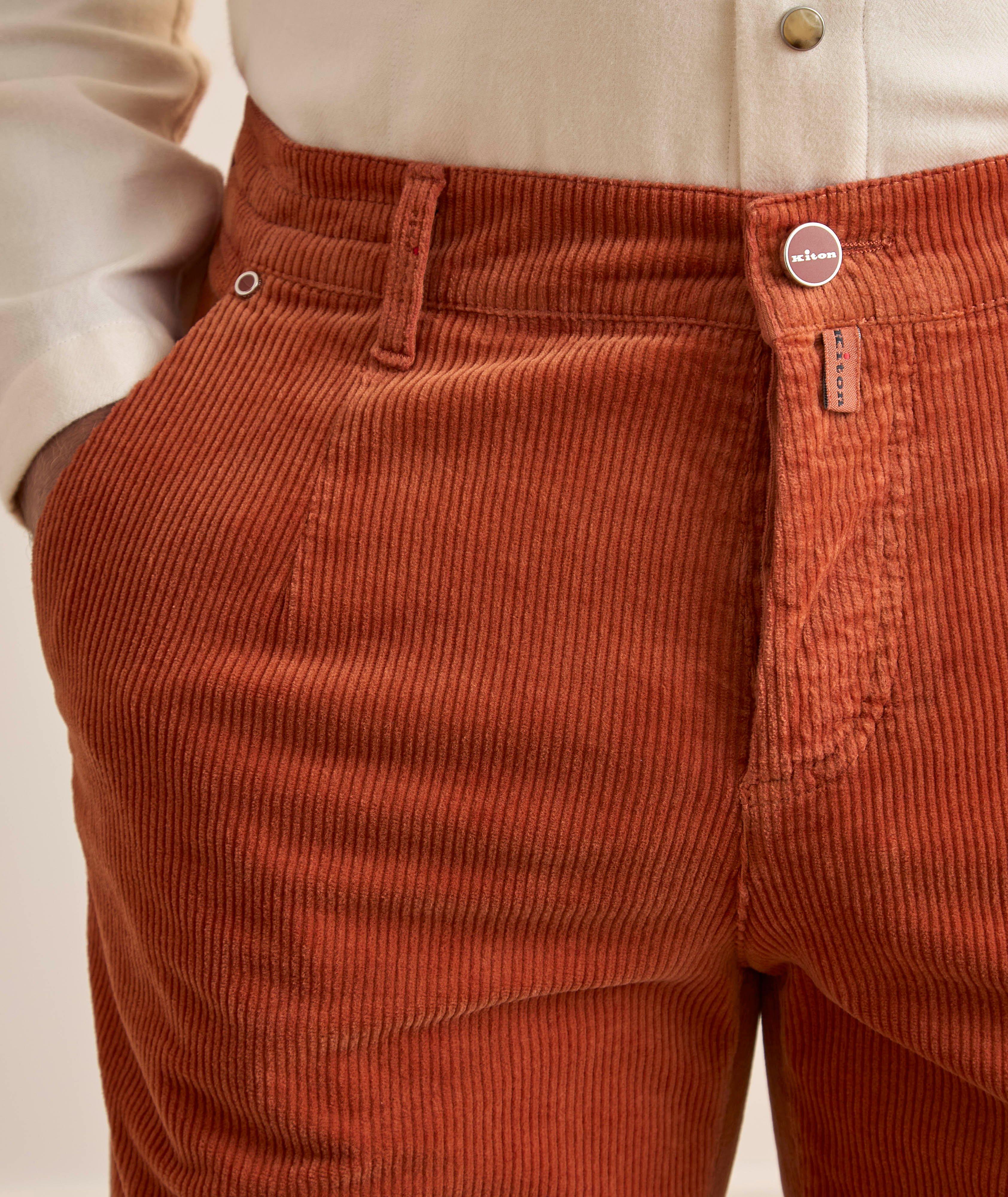 Stretch-Cotton Corduroy Flat Front Pants image 3