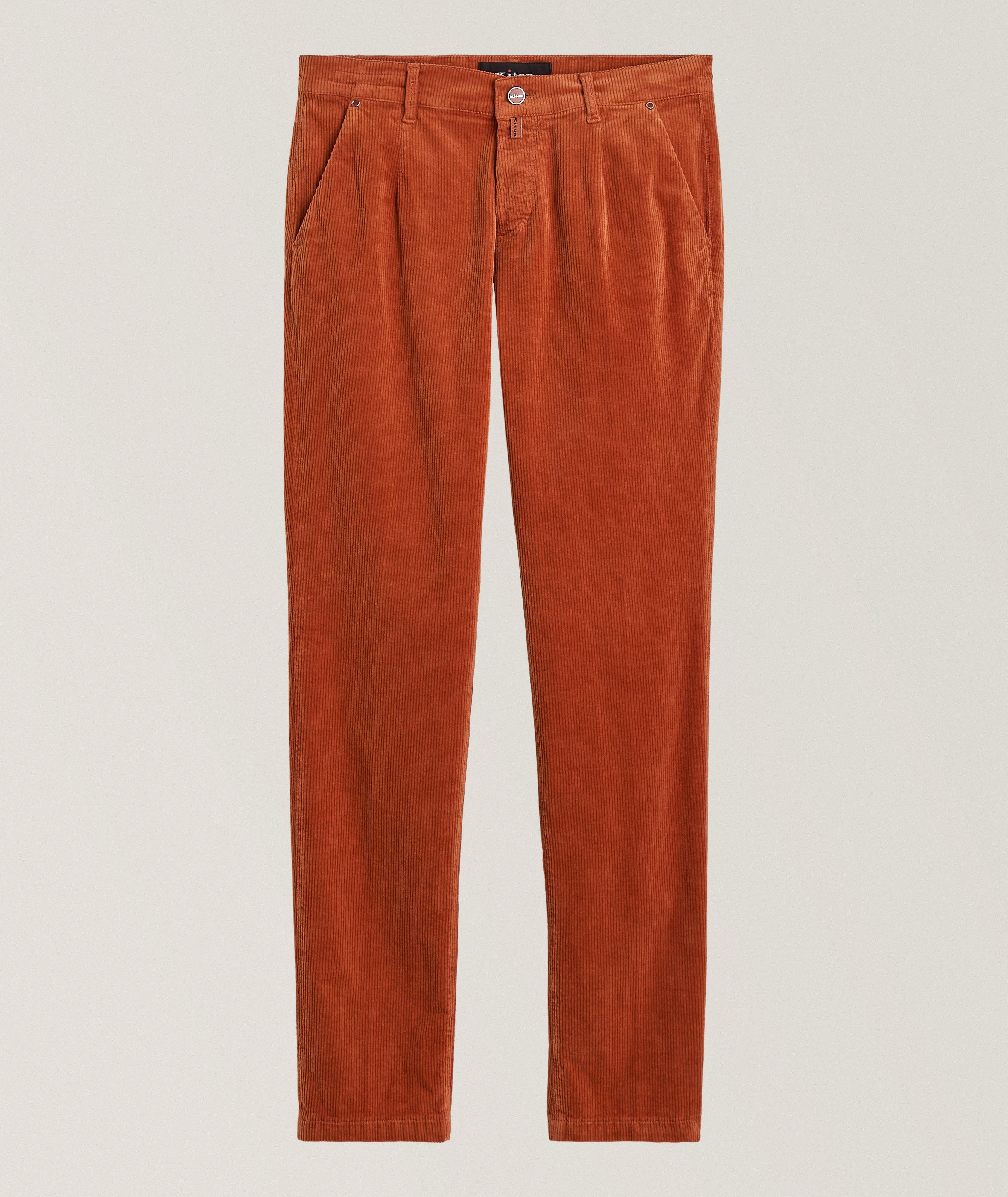 Stretch-Cotton Corduroy Flat Front Pants image 0