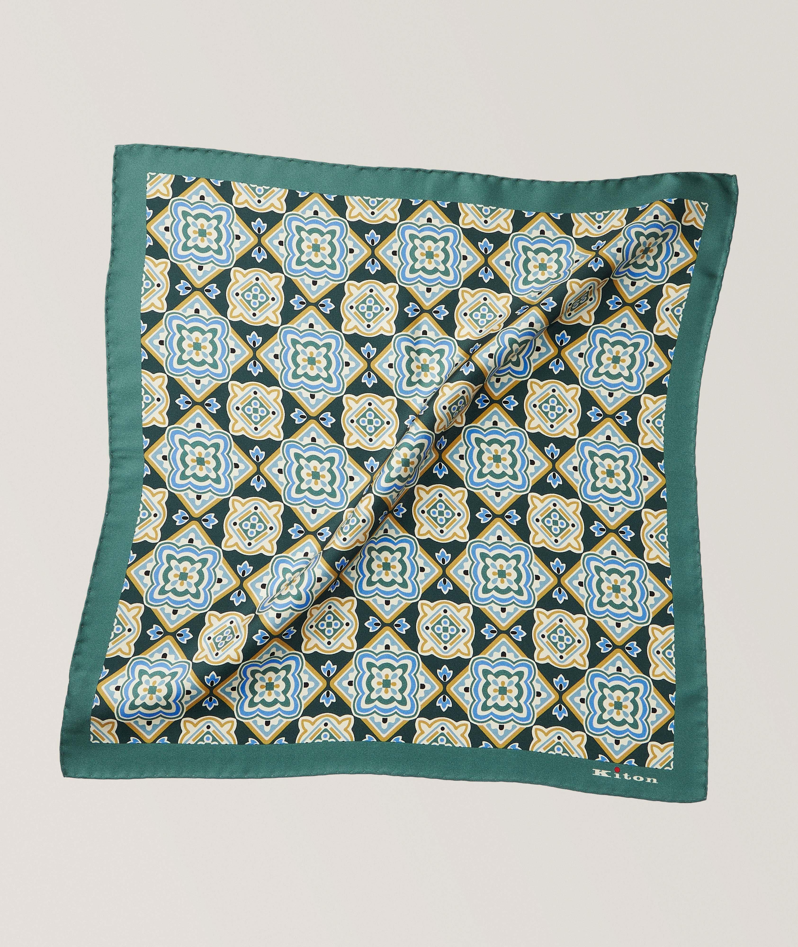 Mosaic Border Silk Pocket Square image 0