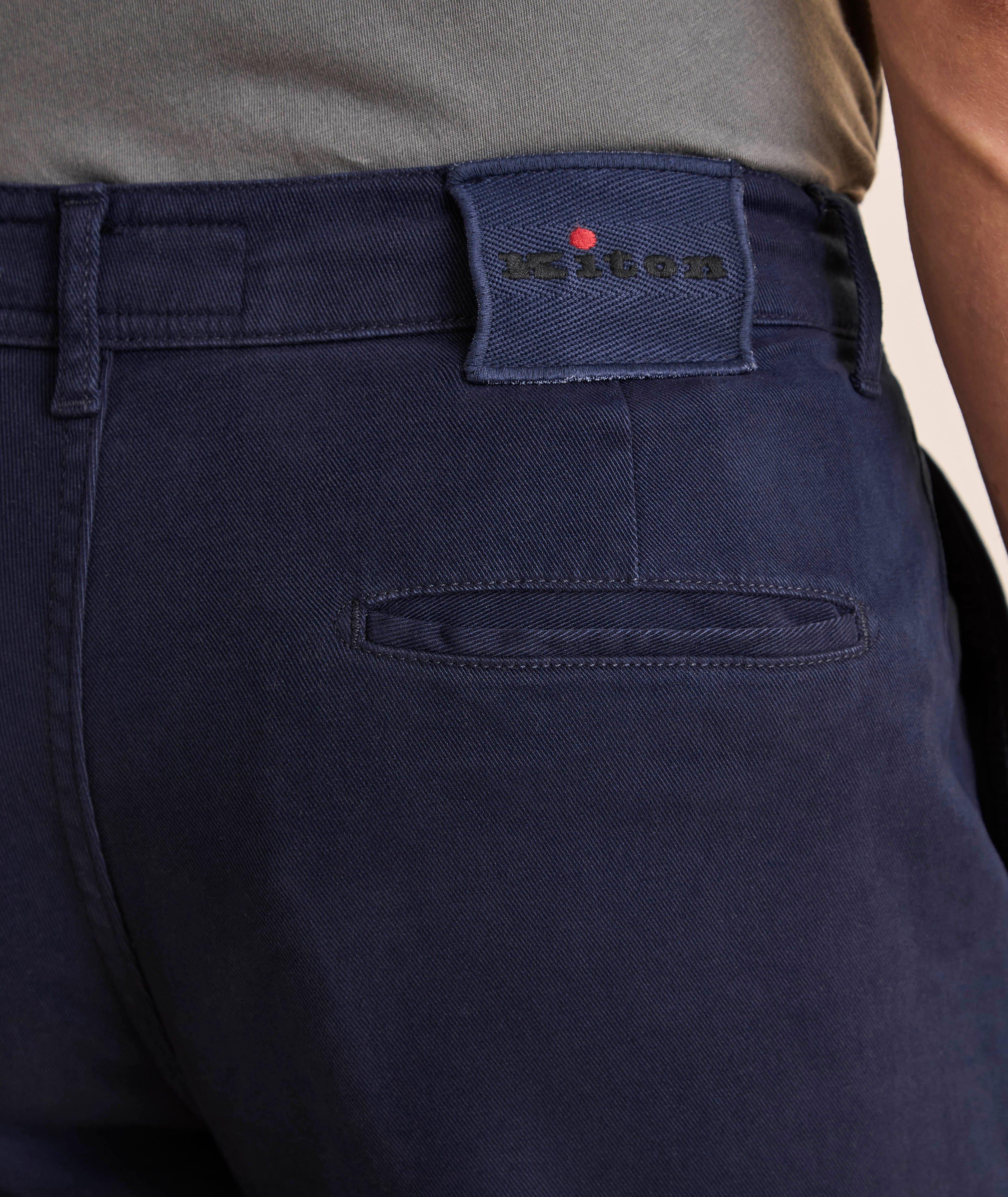 Stretch-Cotton Twill Flat Front Pants image 3