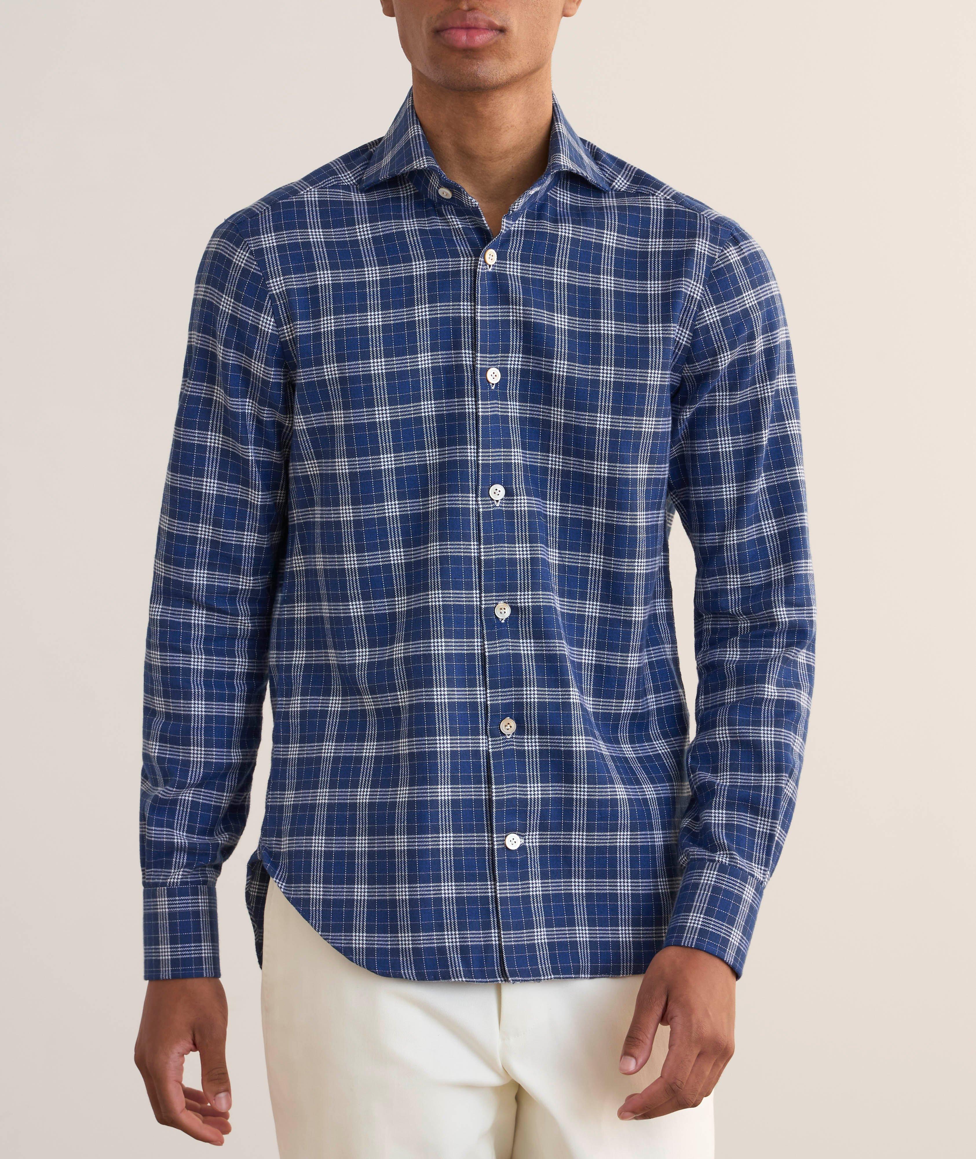 Chemise en coton brossé à motif quadrillé image 1
