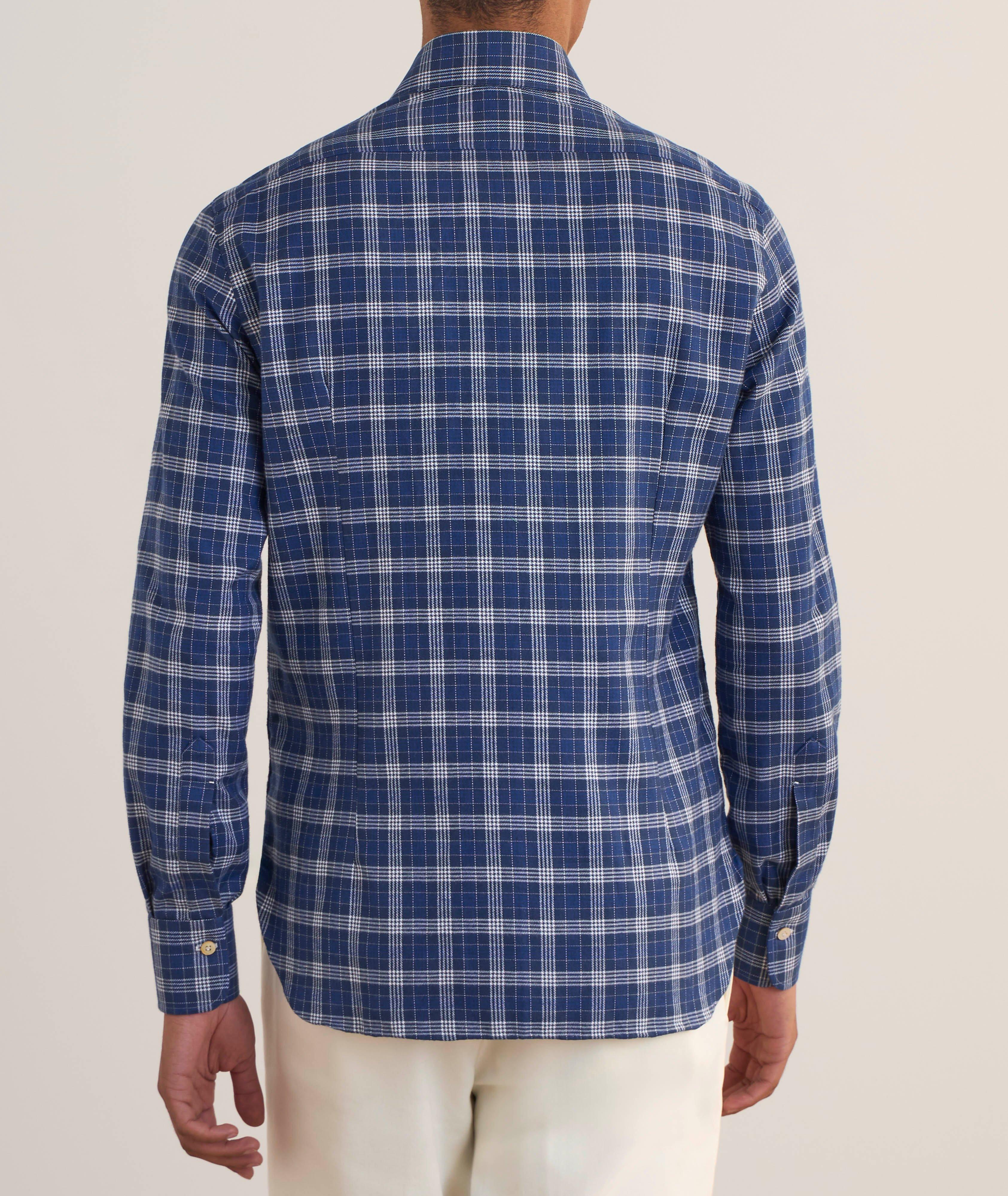 Chemise en coton brossé à motif quadrillé image 2
