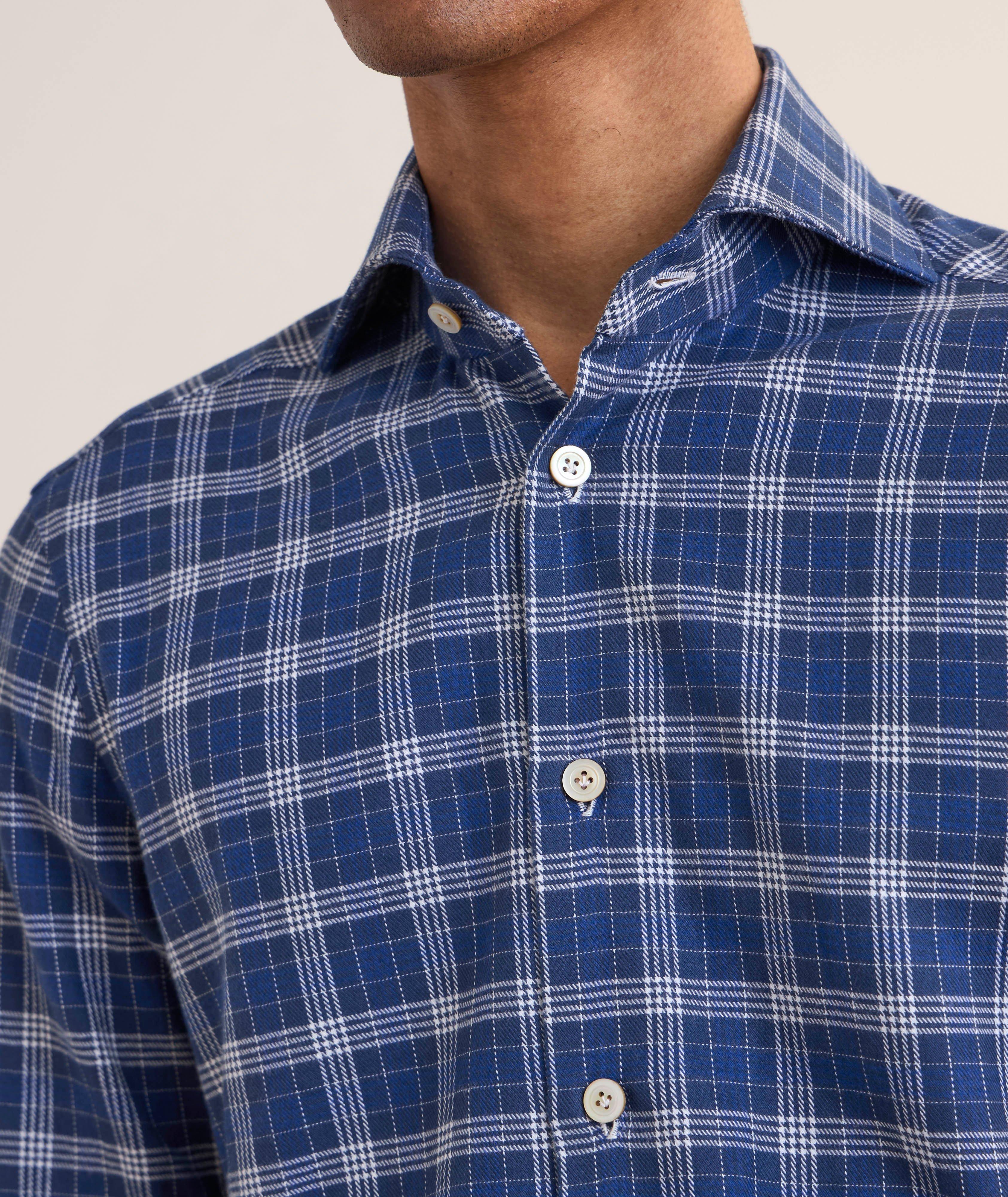 Chemise en coton brossé à motif quadrillé image 3