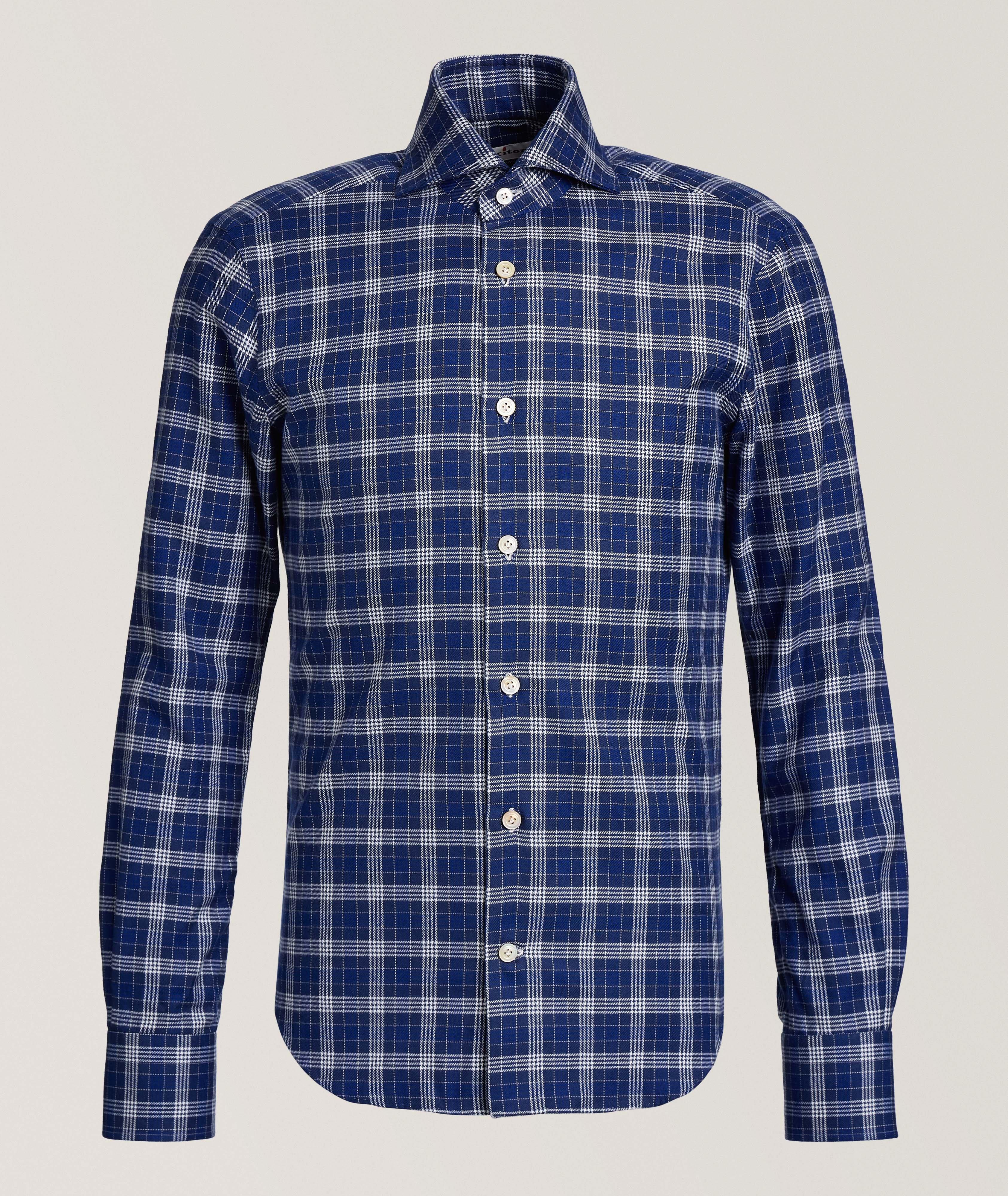 Chemise en coton brossé à motif quadrillé image 0