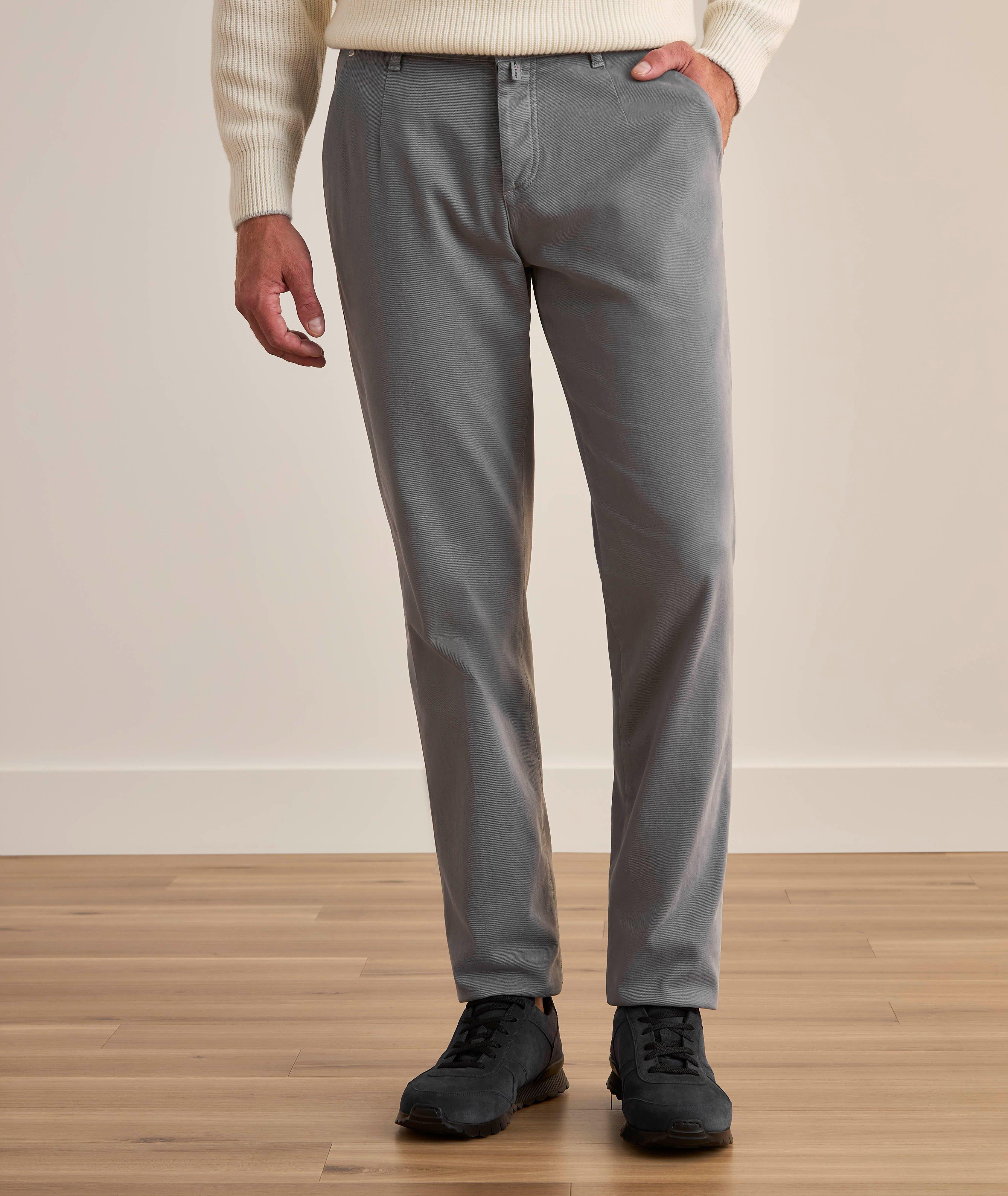 Stretch-Cotton Flat Front Pants  image 1