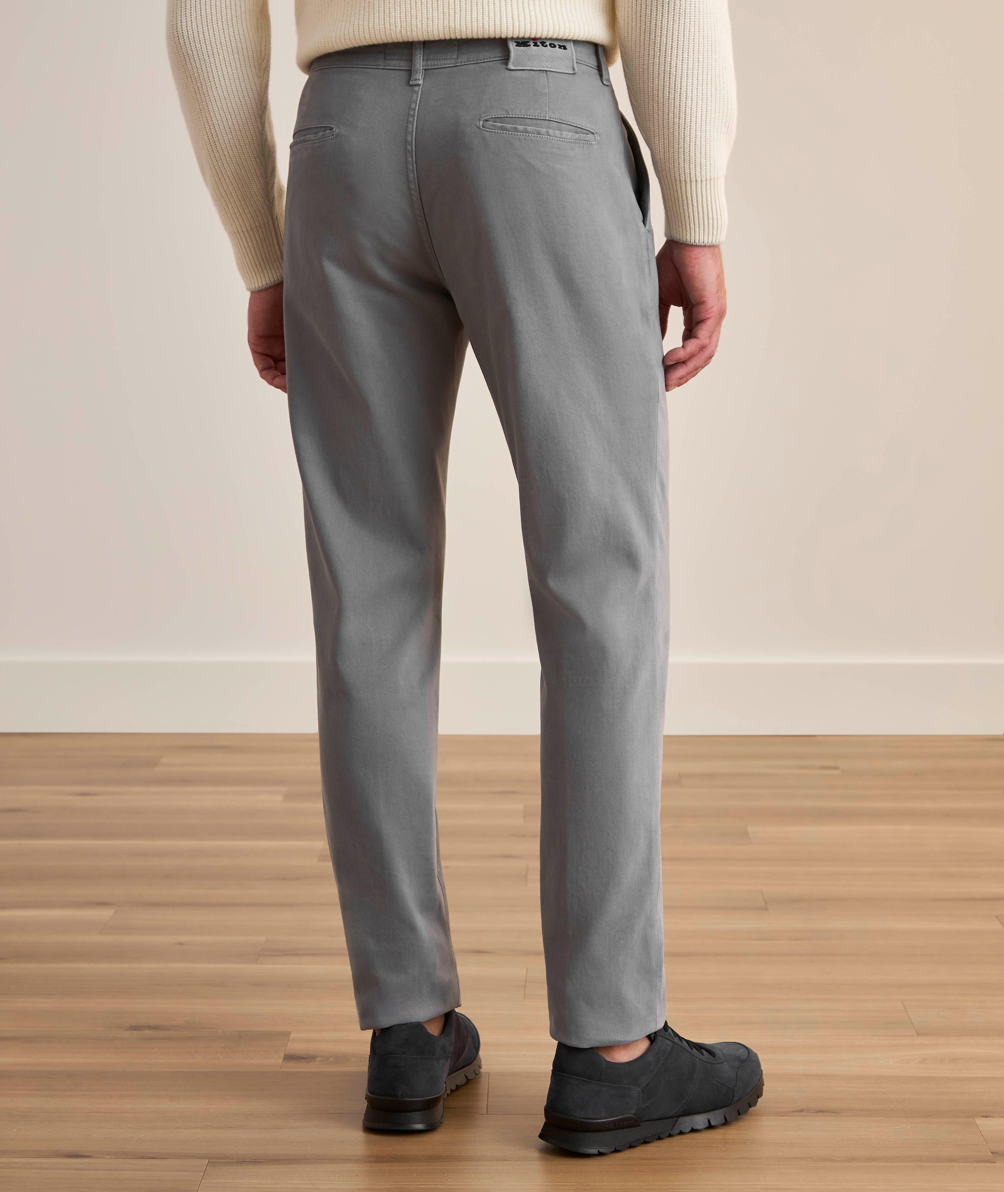 Stretch-Cotton Flat Front Pants  image 2