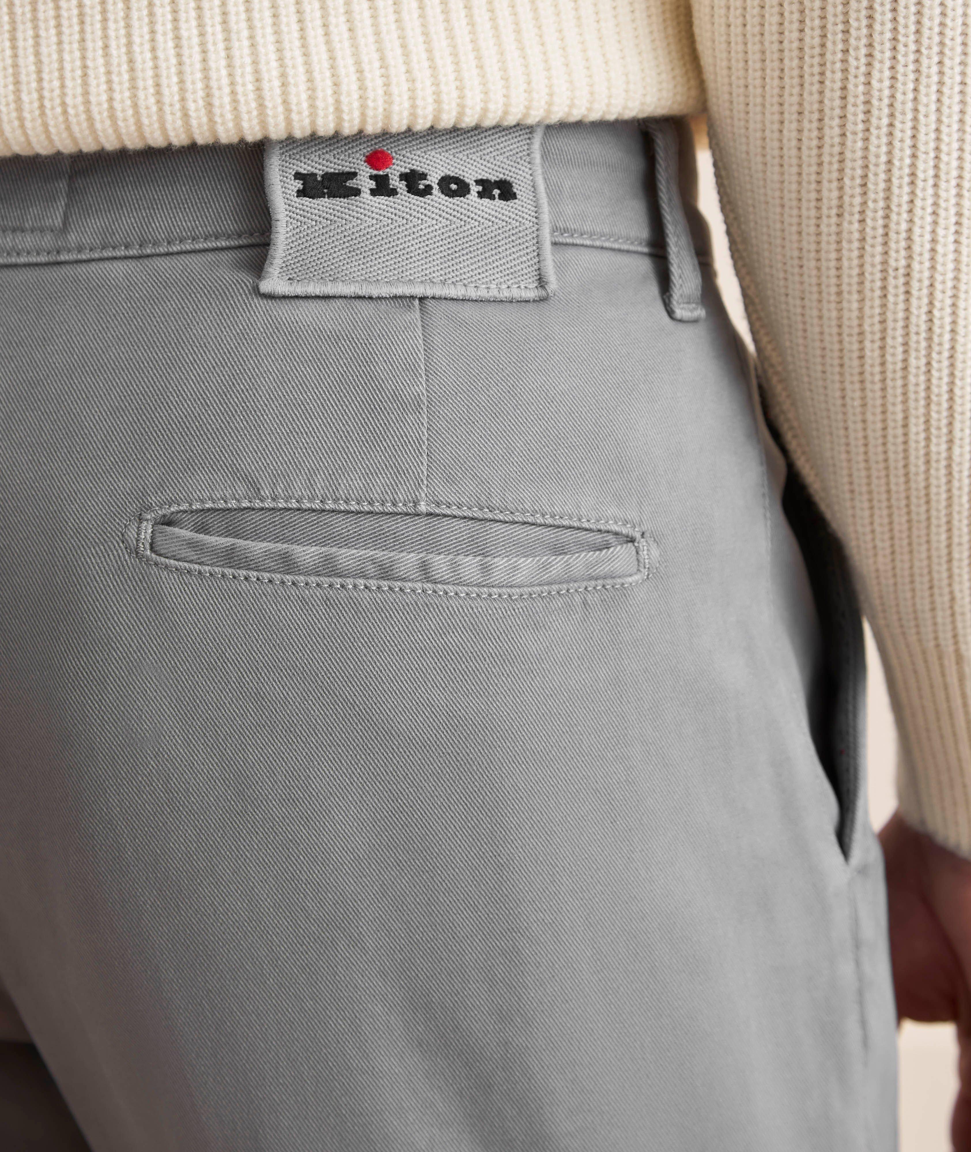 Stretch-Cotton Flat Front Pants  image 3
